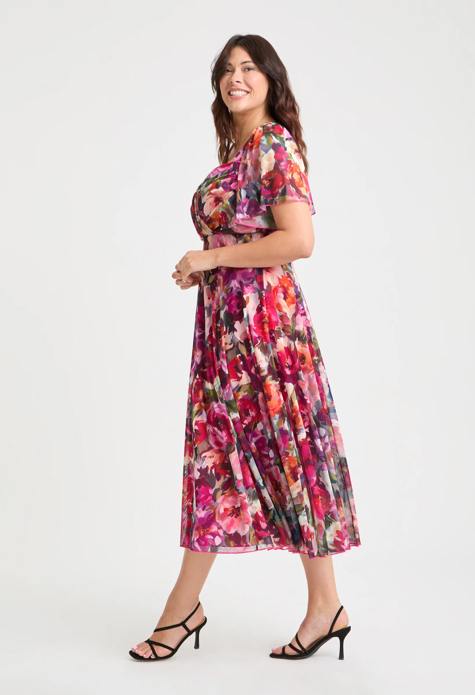 Liz Bolero Wrap Bodice Curve+ Midi Dress - Image 3