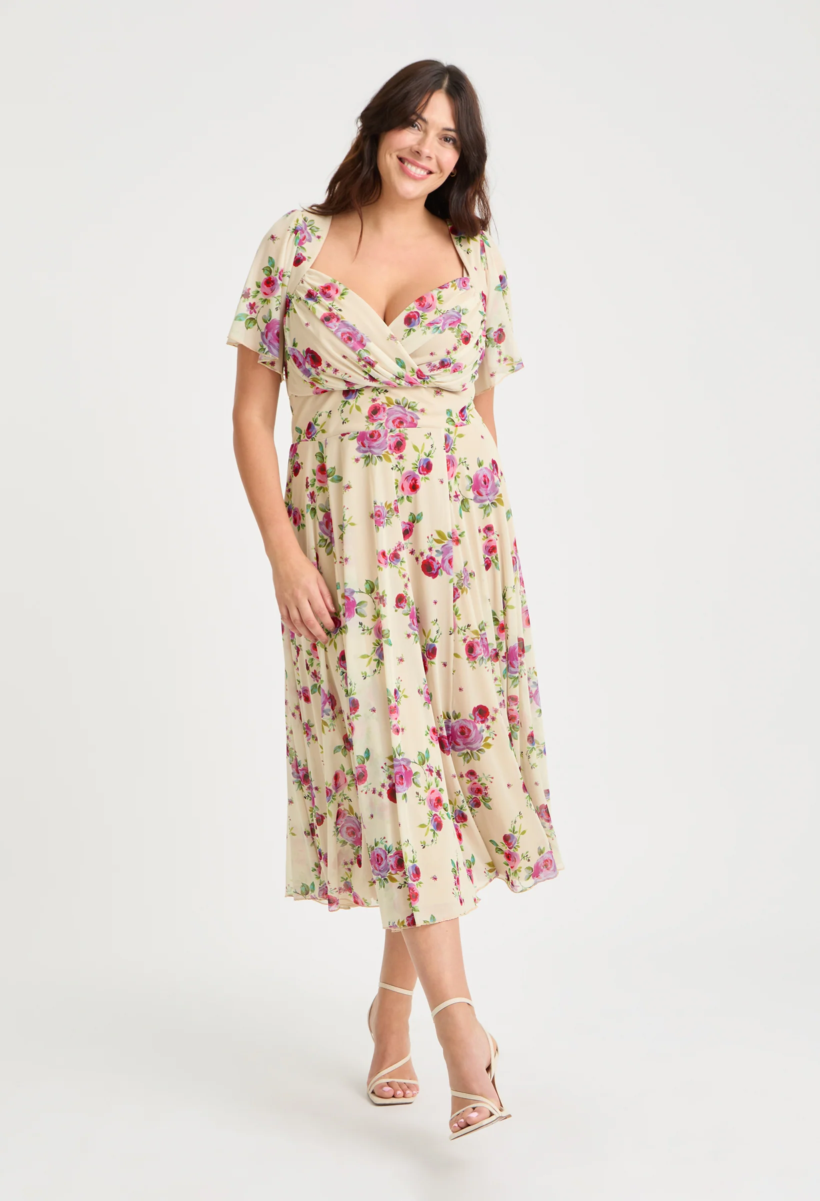 Liz Bolero Wrap Bodice Curve+ Midi Dress - Image 2