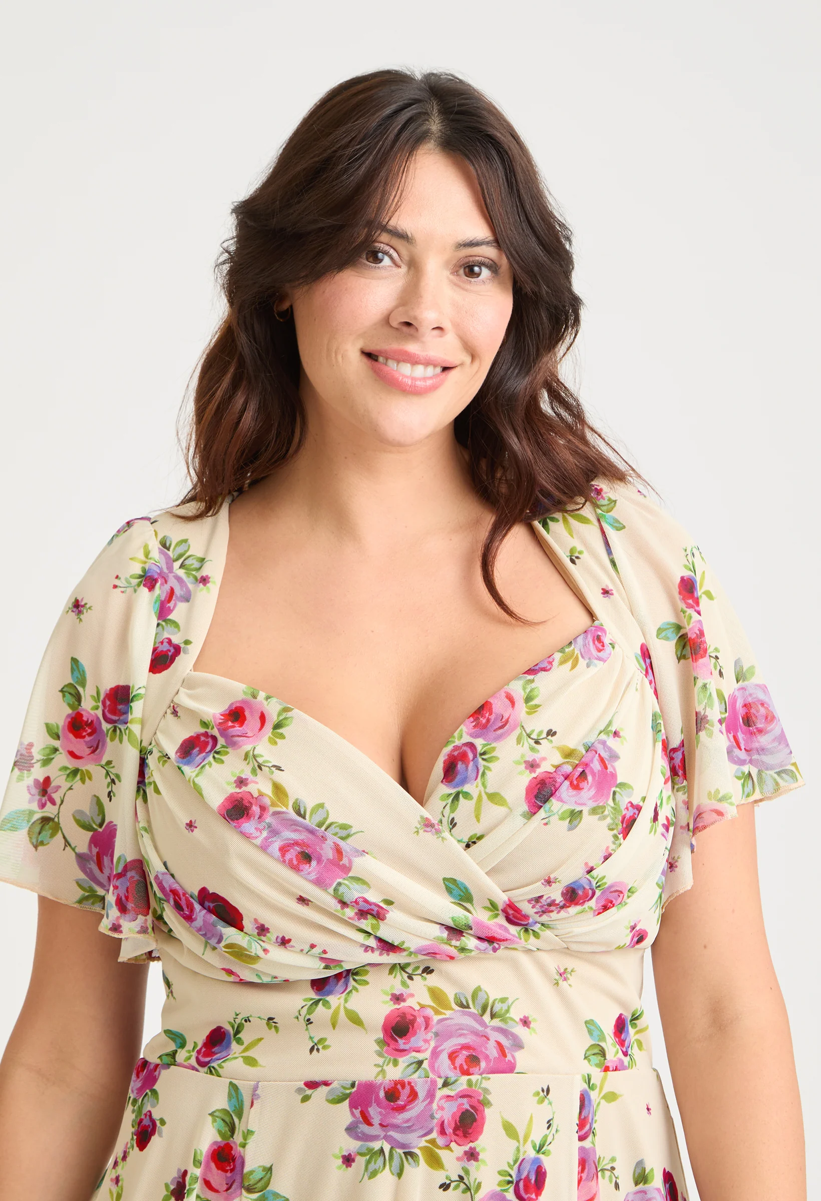 Liz Bolero Wrap Bodice Curve+ Midi Dress - Image 4