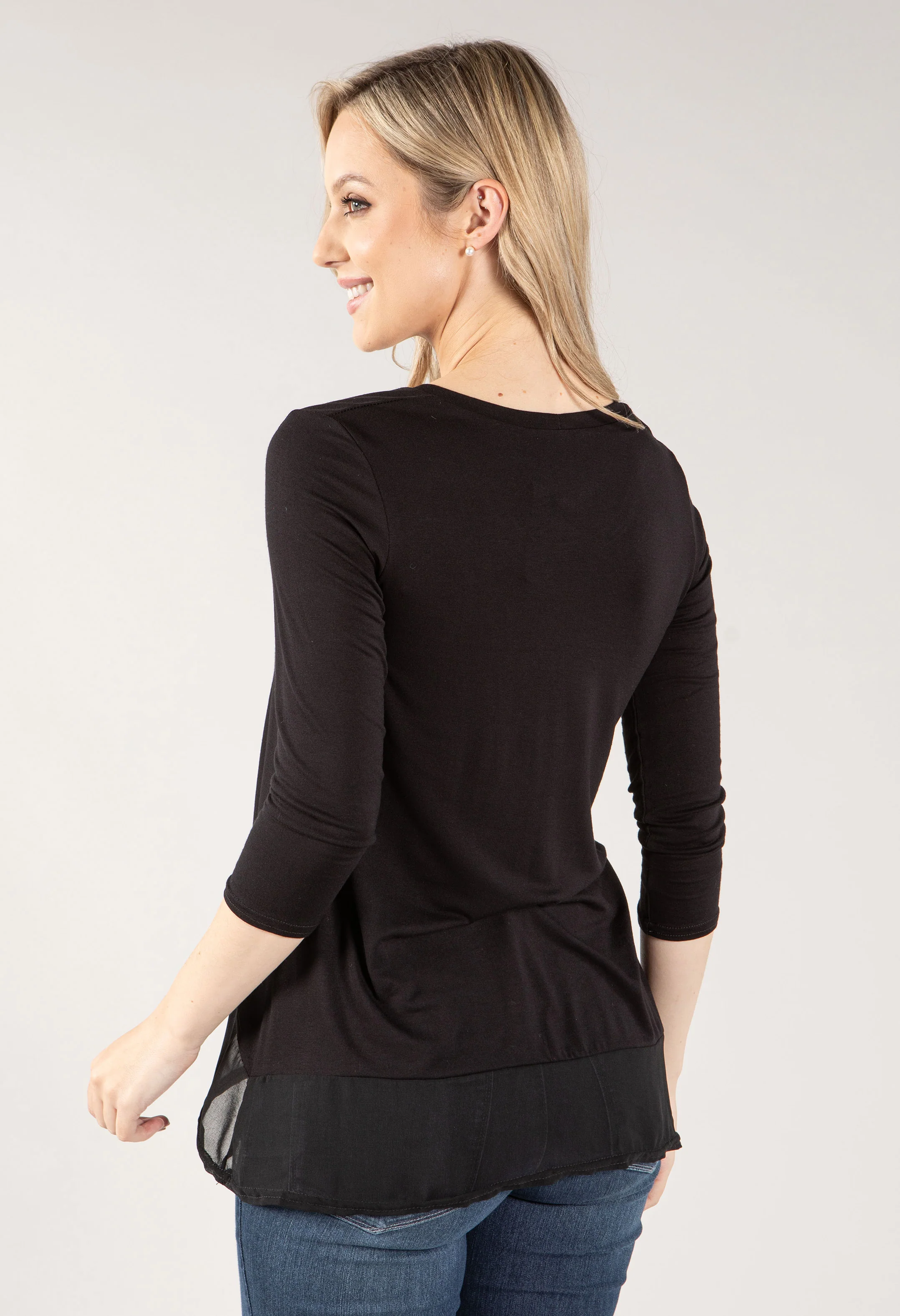 Long Sleeve Trim Top - Image 3