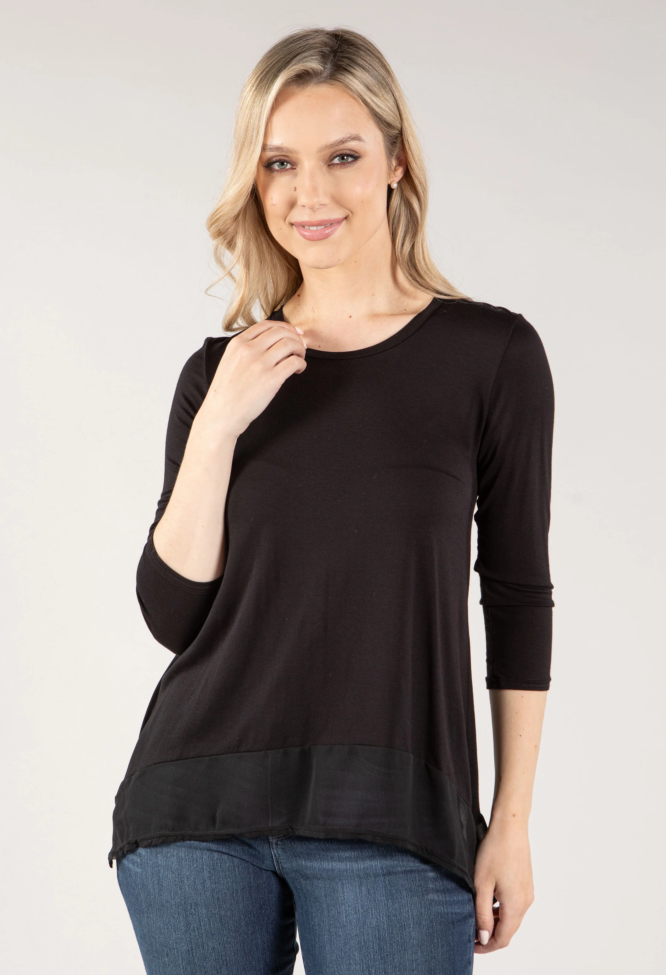 Long Sleeve Trim Top - Image 4
