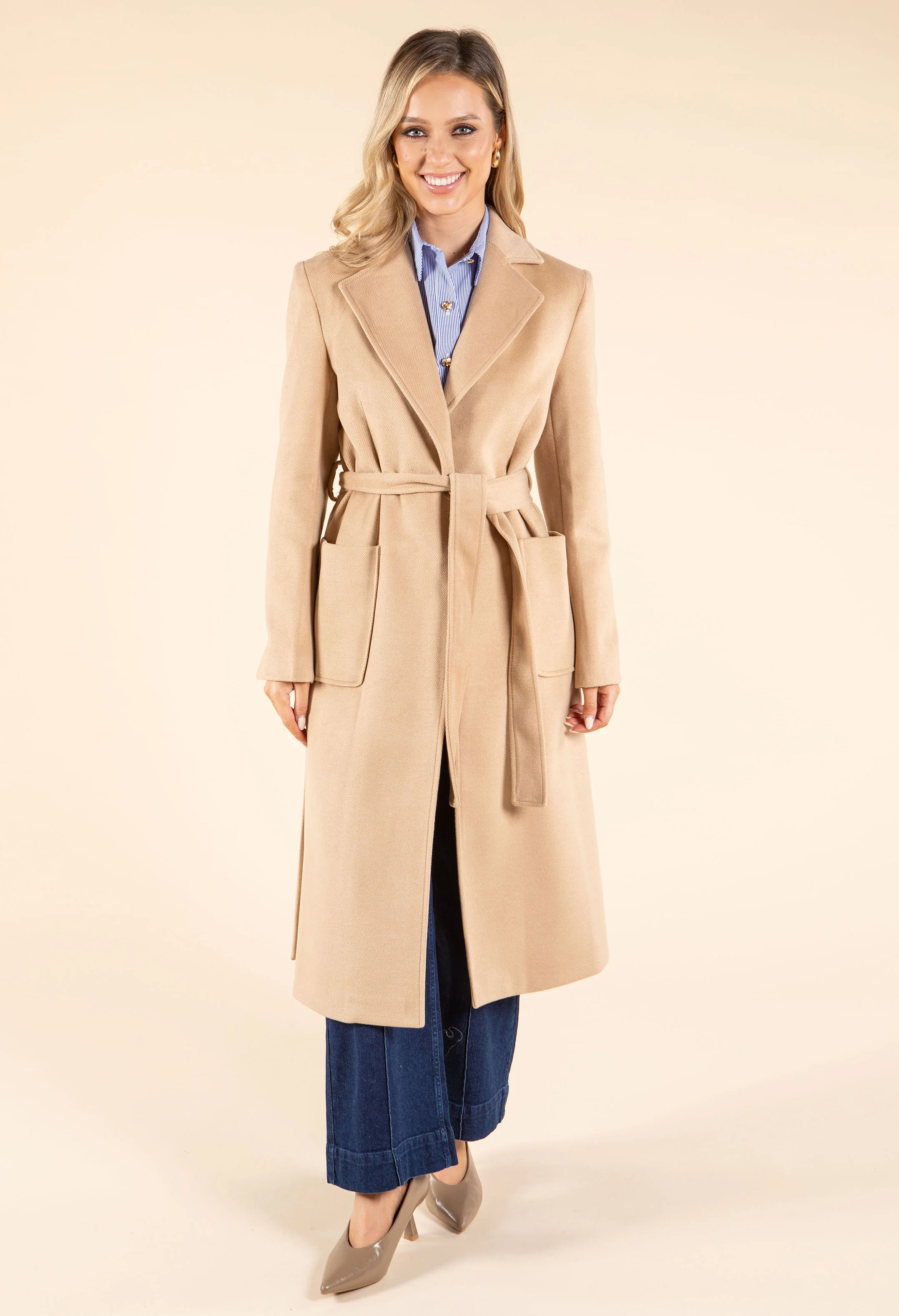 Longline Belted Trench Coat - Image 13