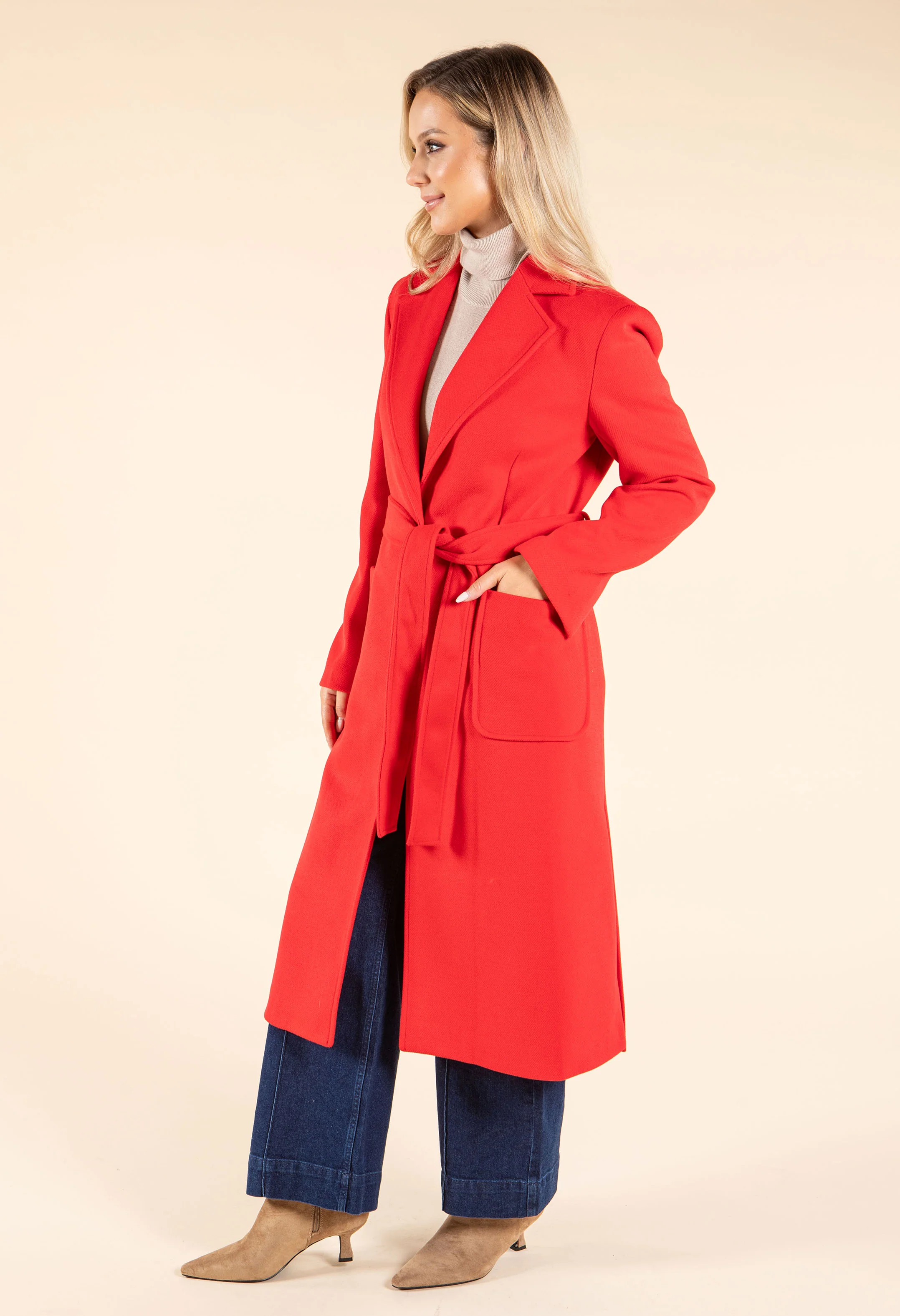 Longline Belted Trench Coat - Image 4