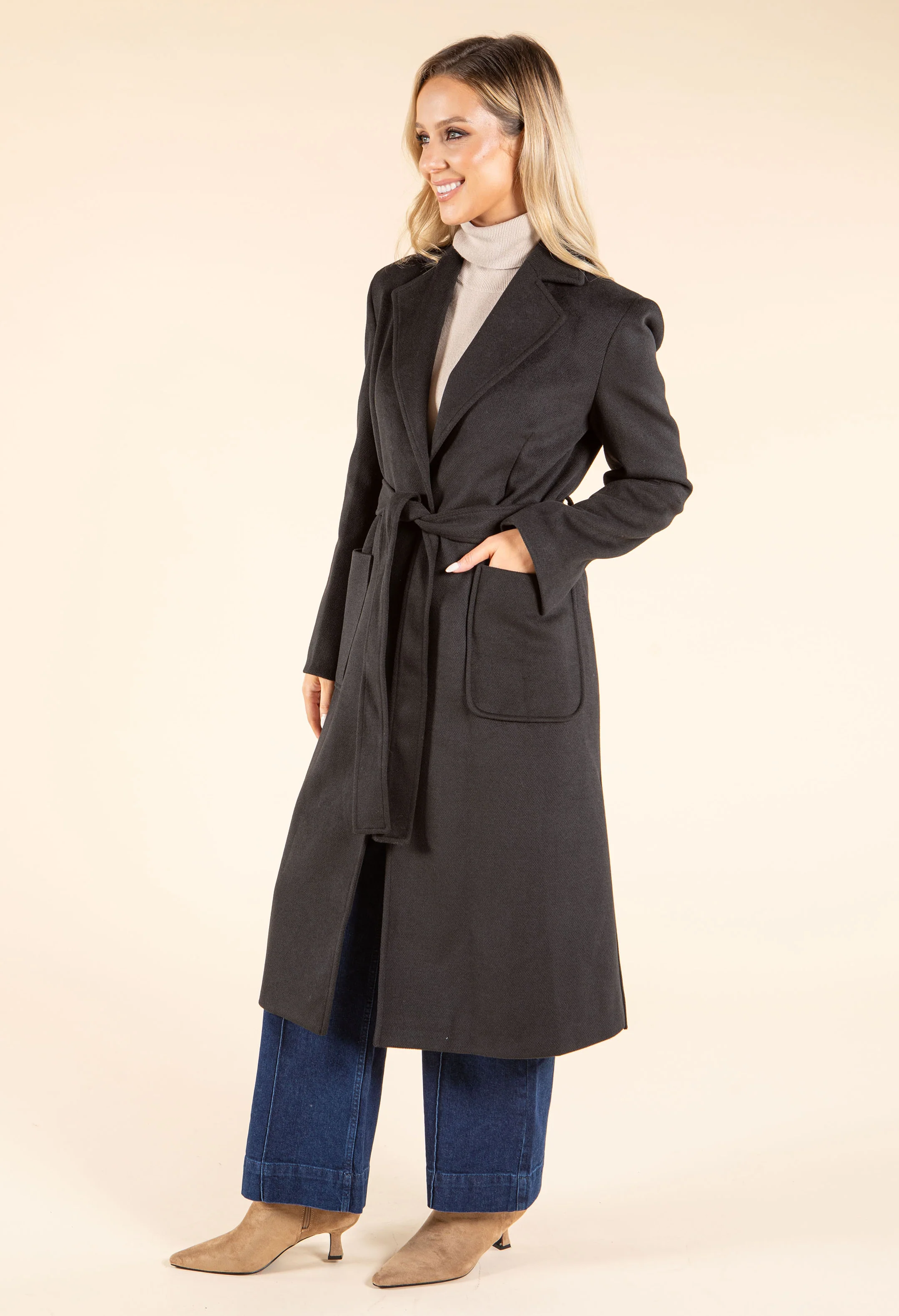 Longline Belted Trench Coat - Image 7