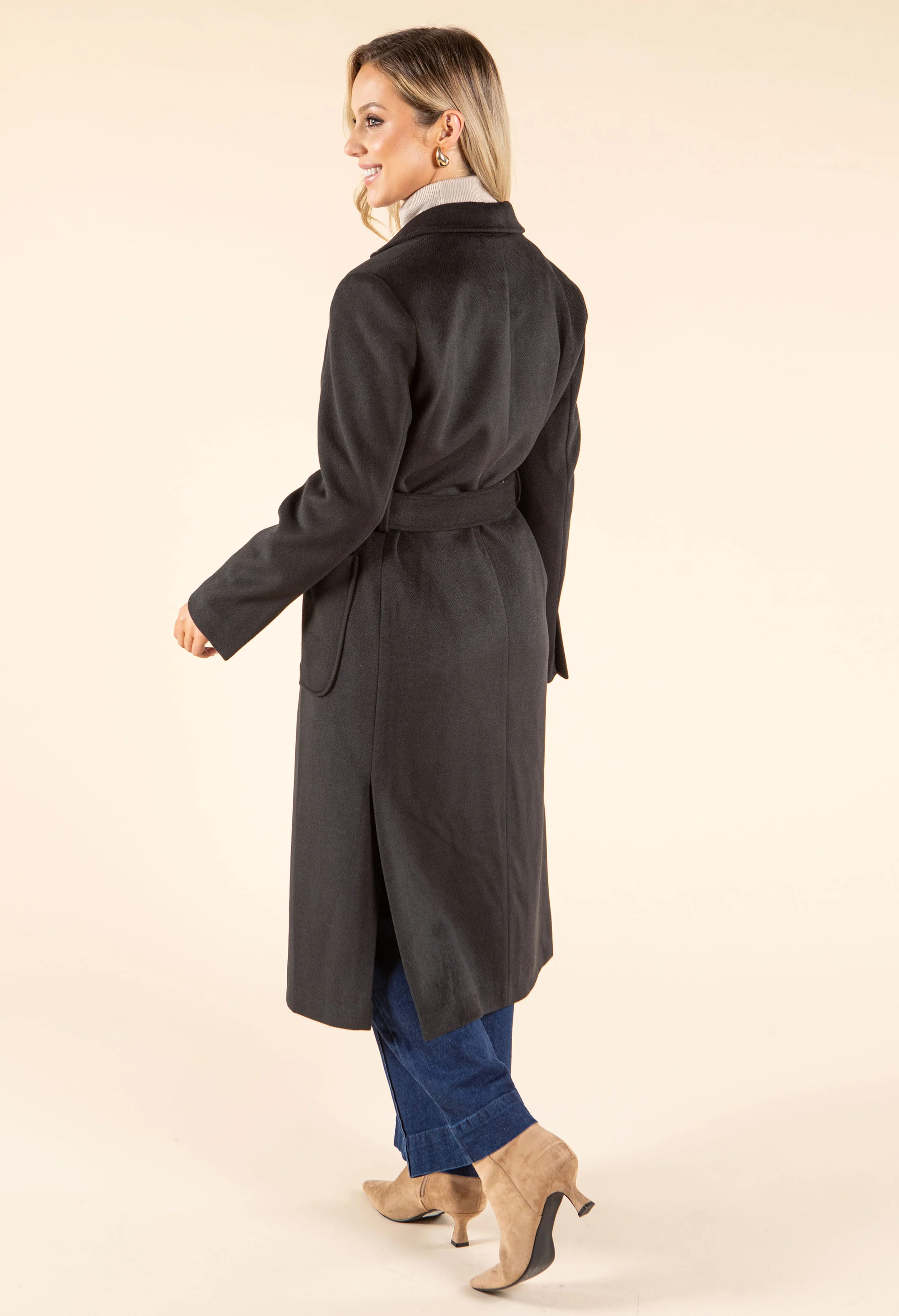 Longline Belted Trench Coat - Image 9