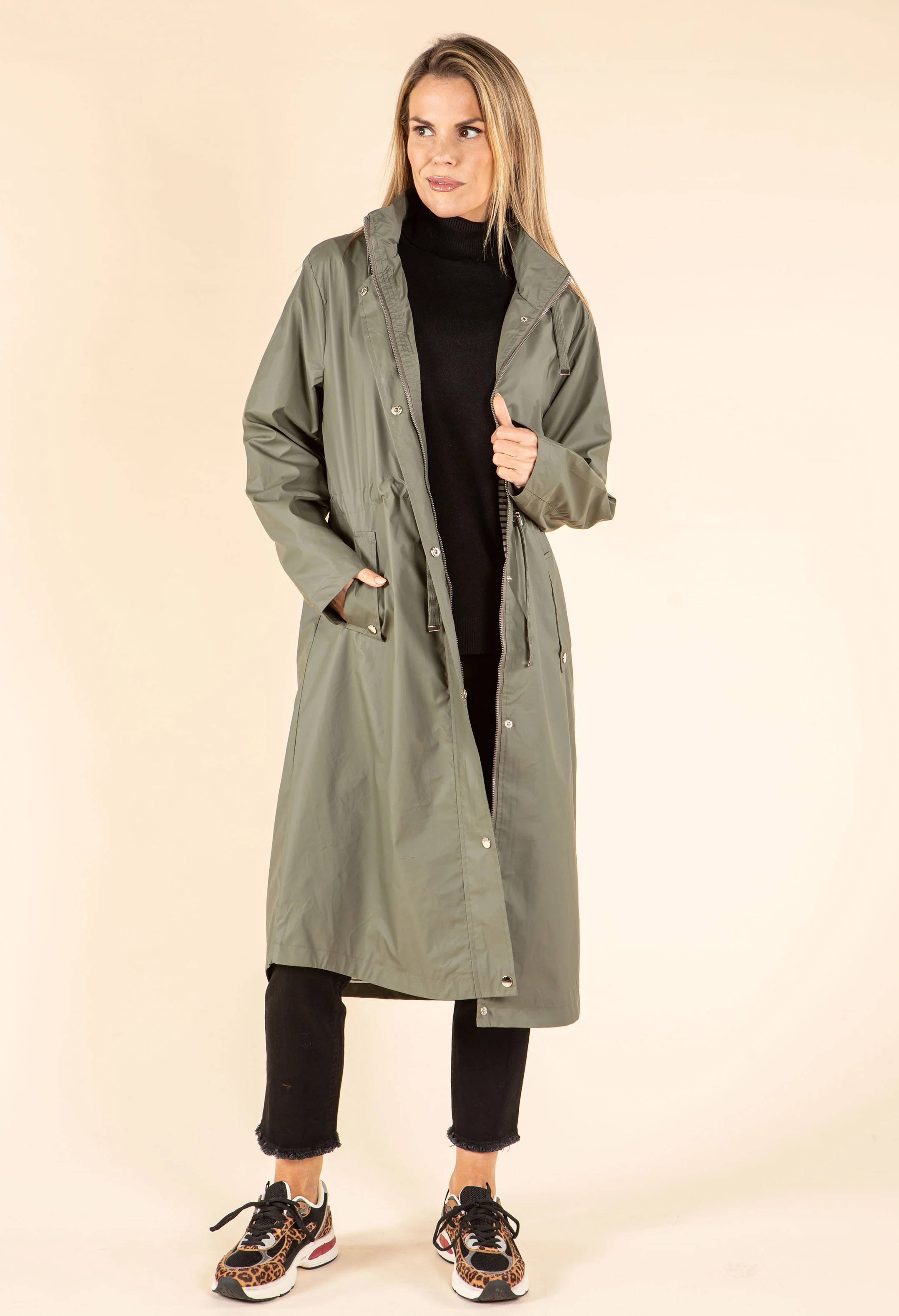 Longline Hooded Rain Jacket - Image 10