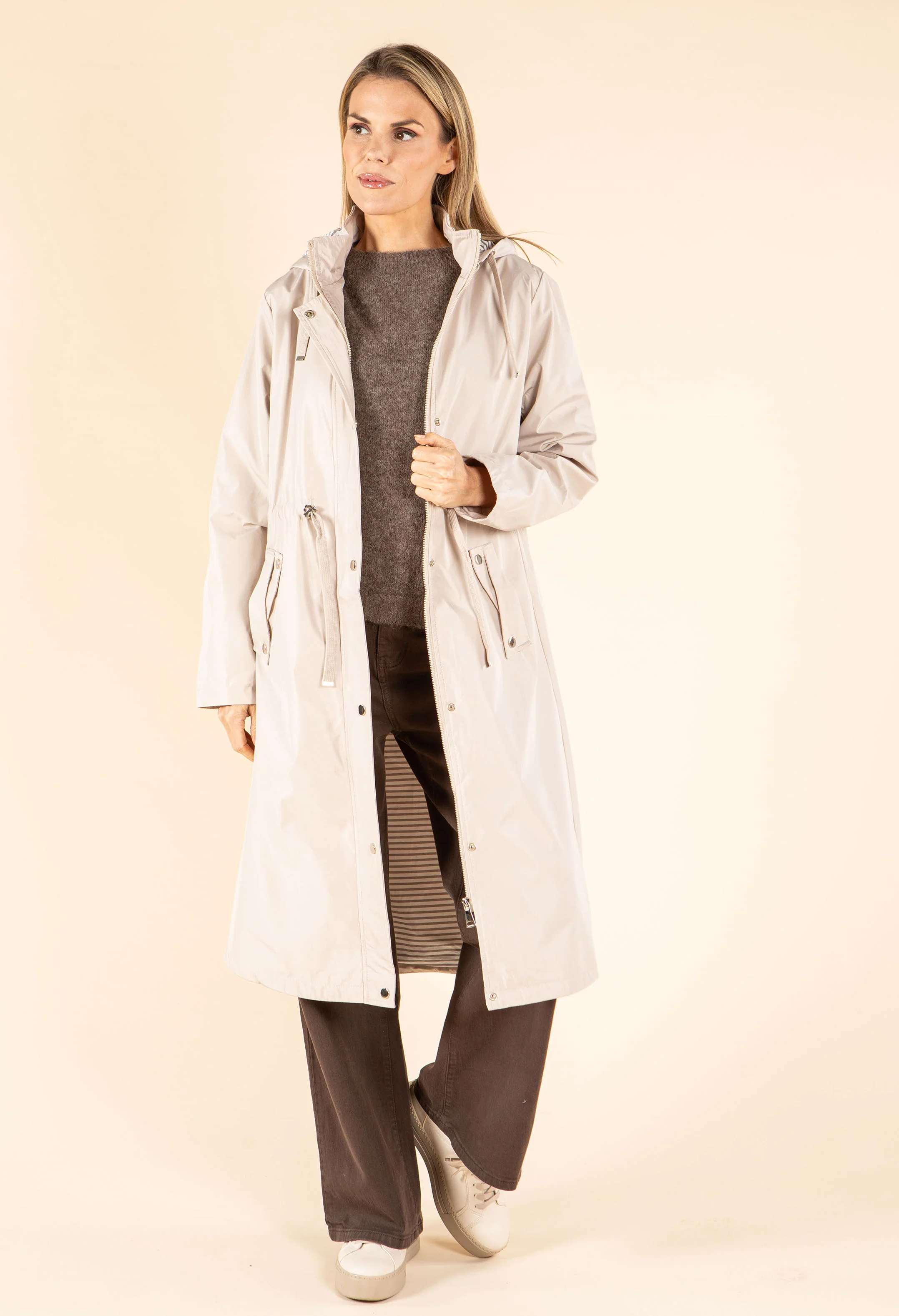 Longline Hooded Rain Jacket - Image 2