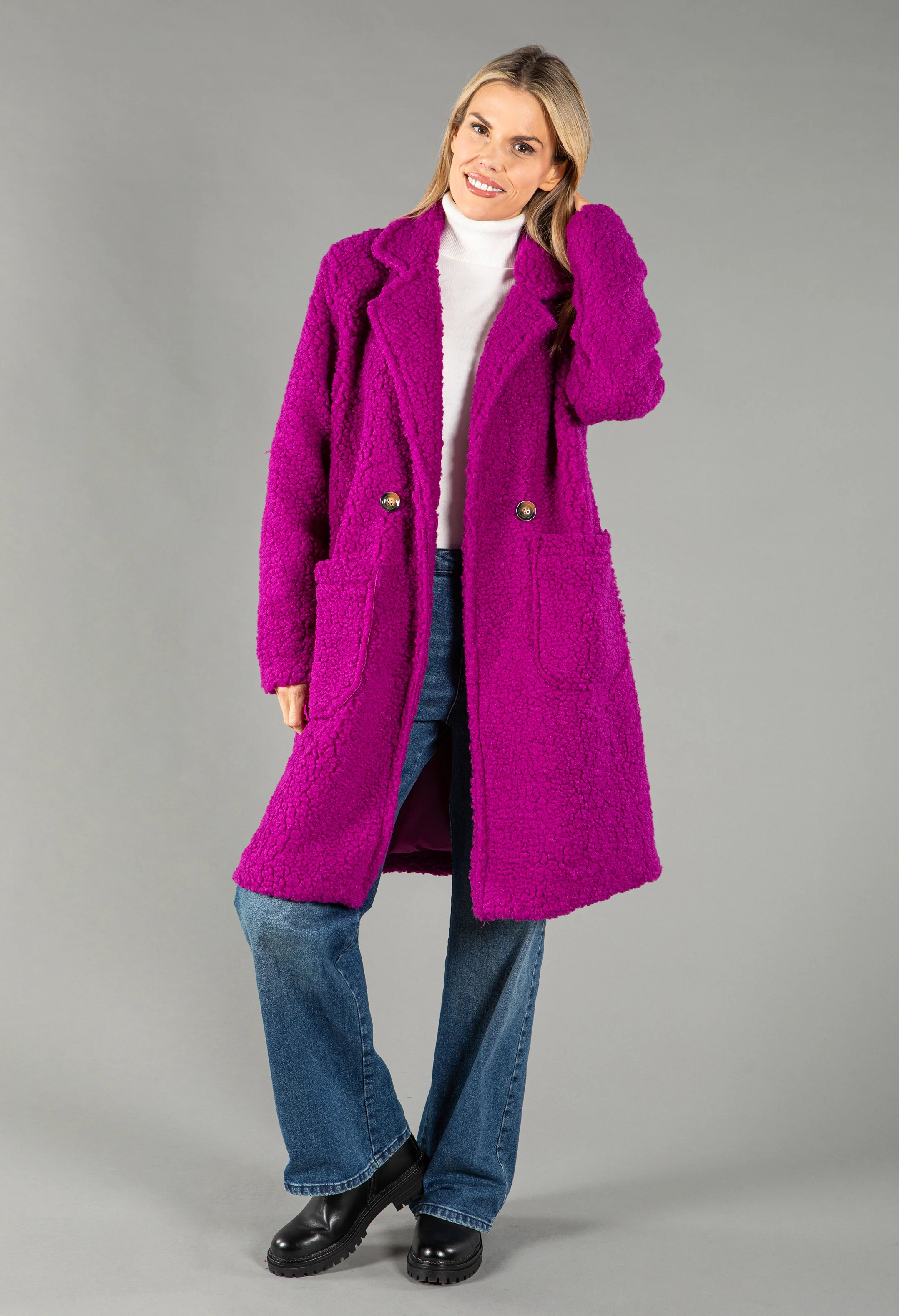 Longline Teddy Coat - Image 3