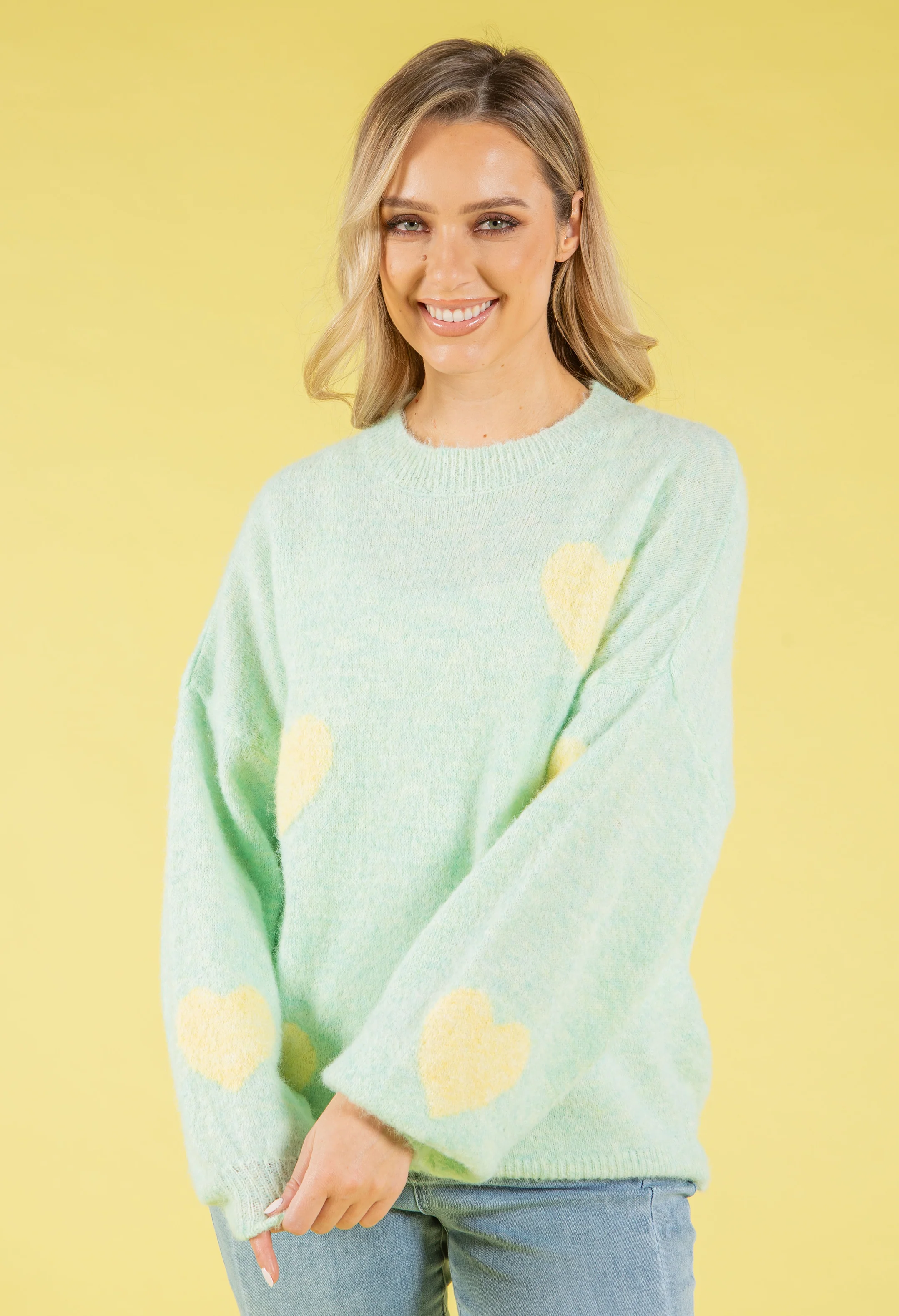 Love Heart Fluffy Knit Jumper - Image 11