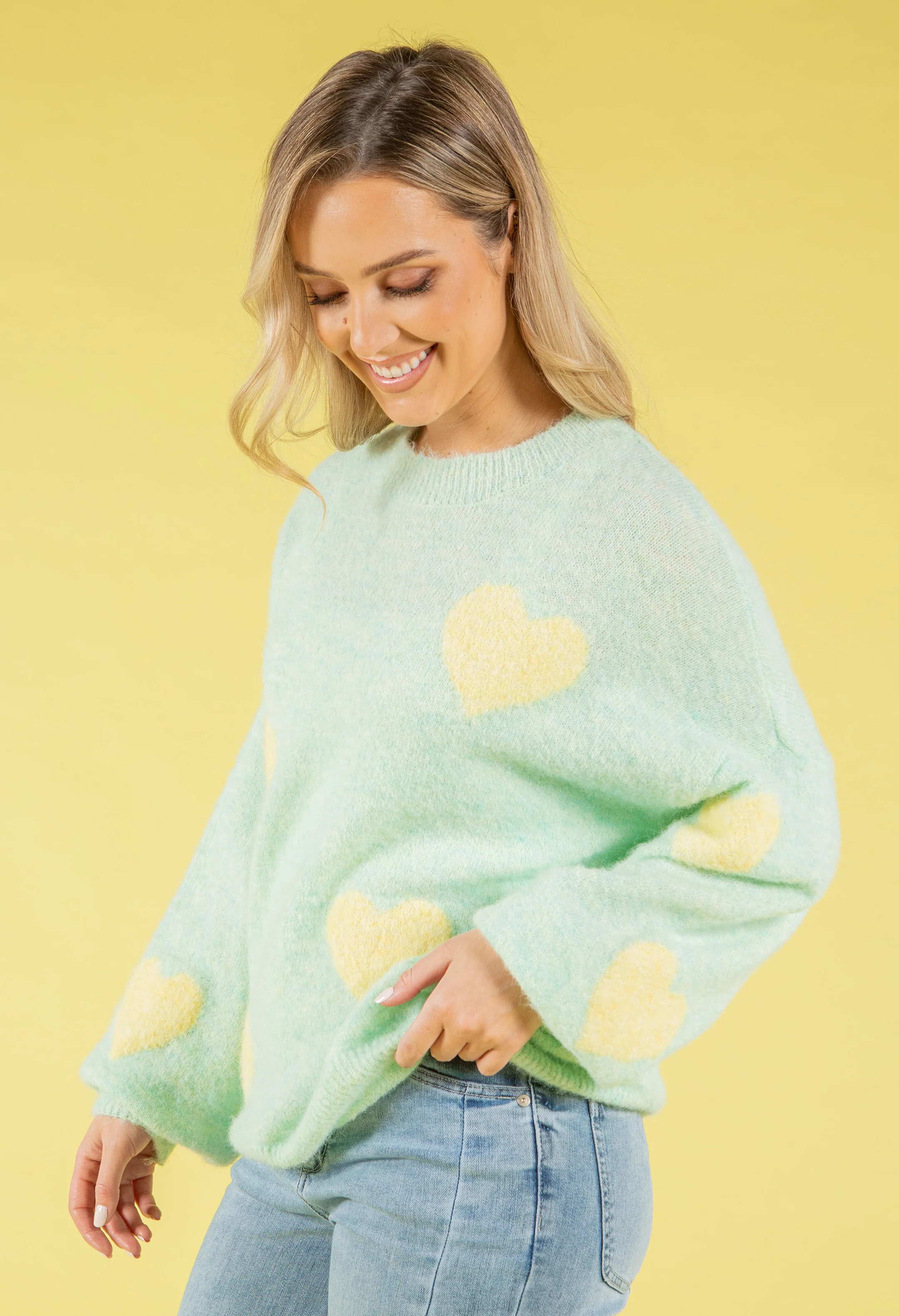 Love Heart Fluffy Knit Jumper - Image 12