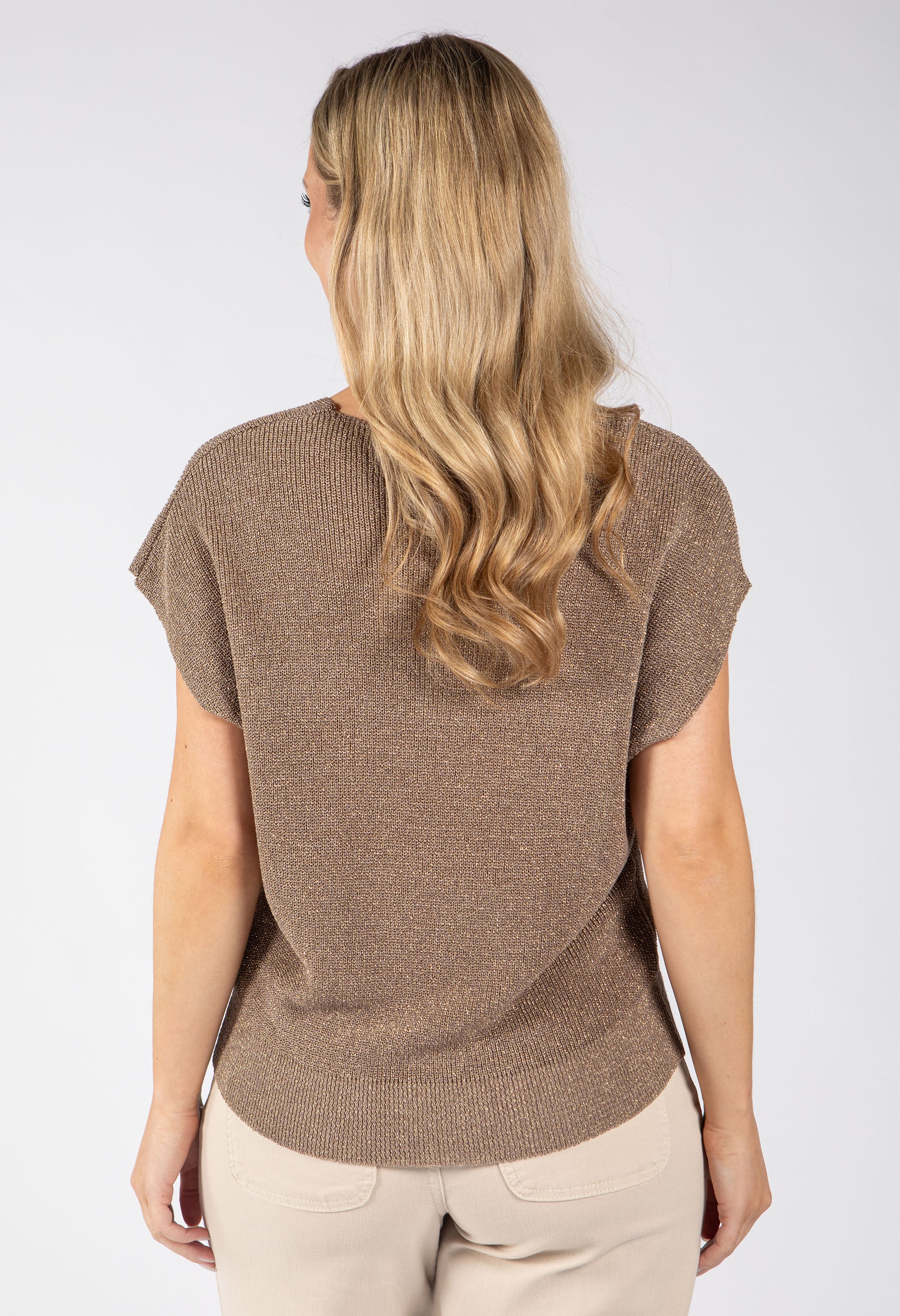 Lurex Knit Short Sleeve Top - Image 10