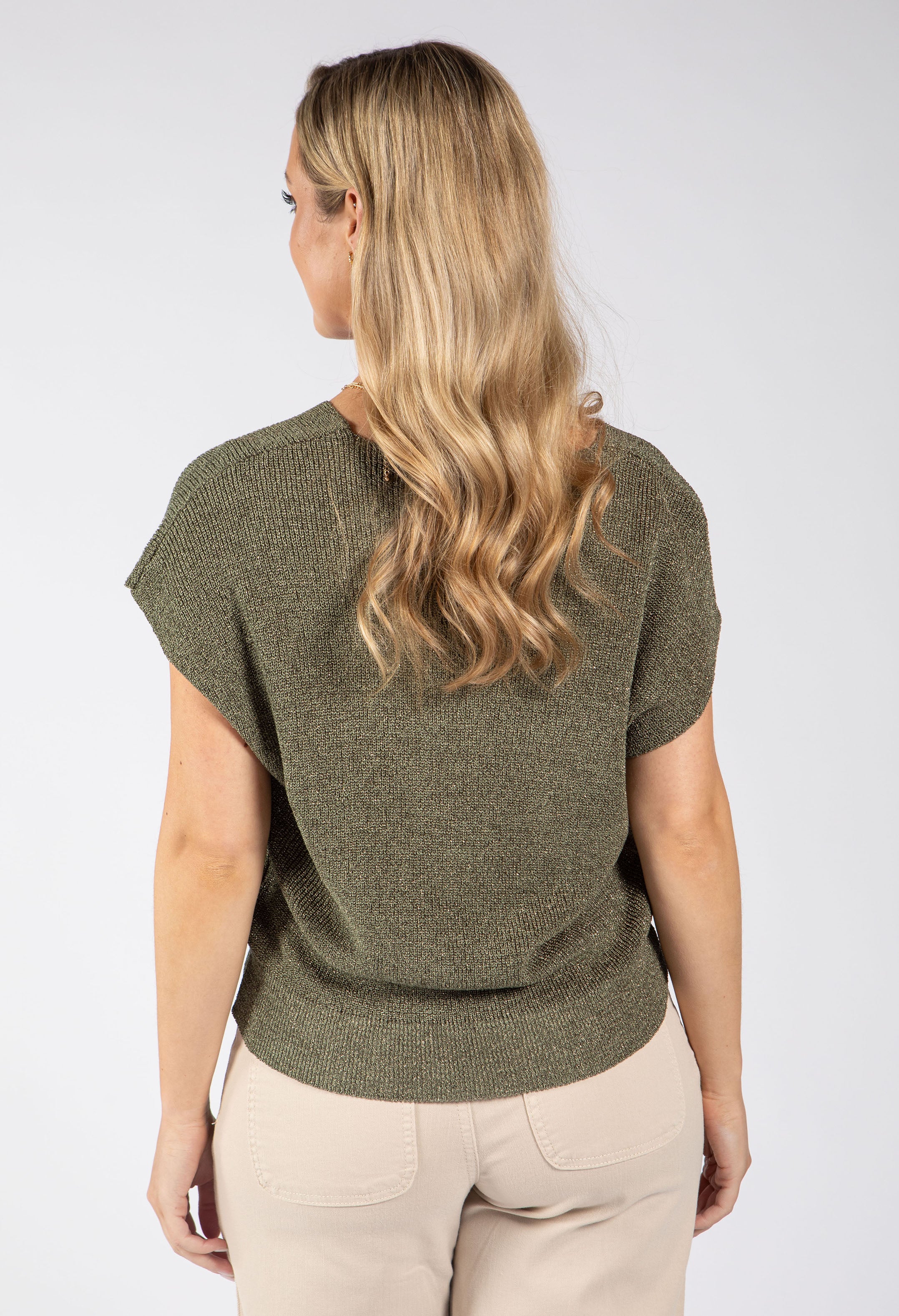 Lurex Knit Short Sleeve Top - Image 14