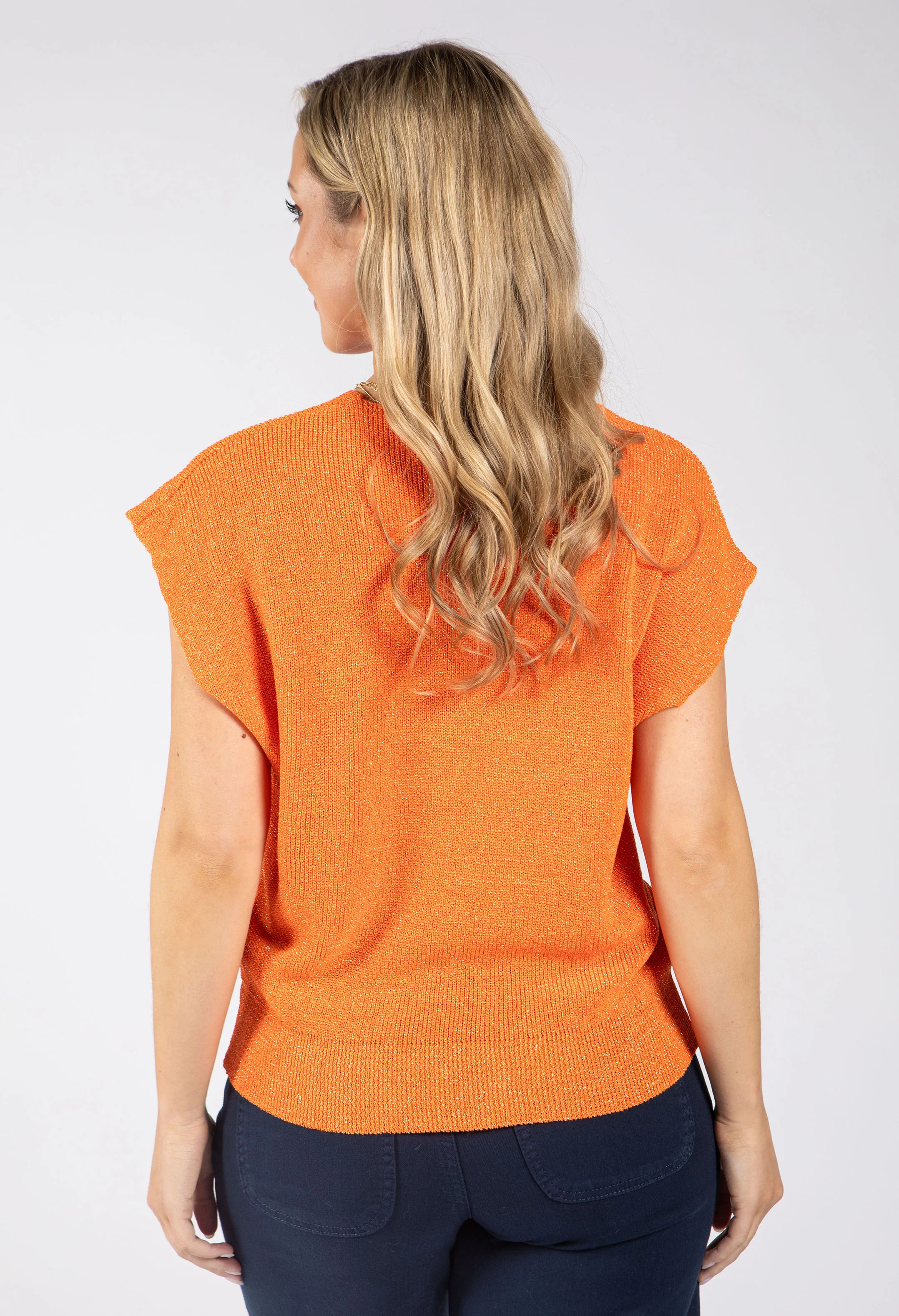 Lurex Knit Short Sleeve Top - Image 18