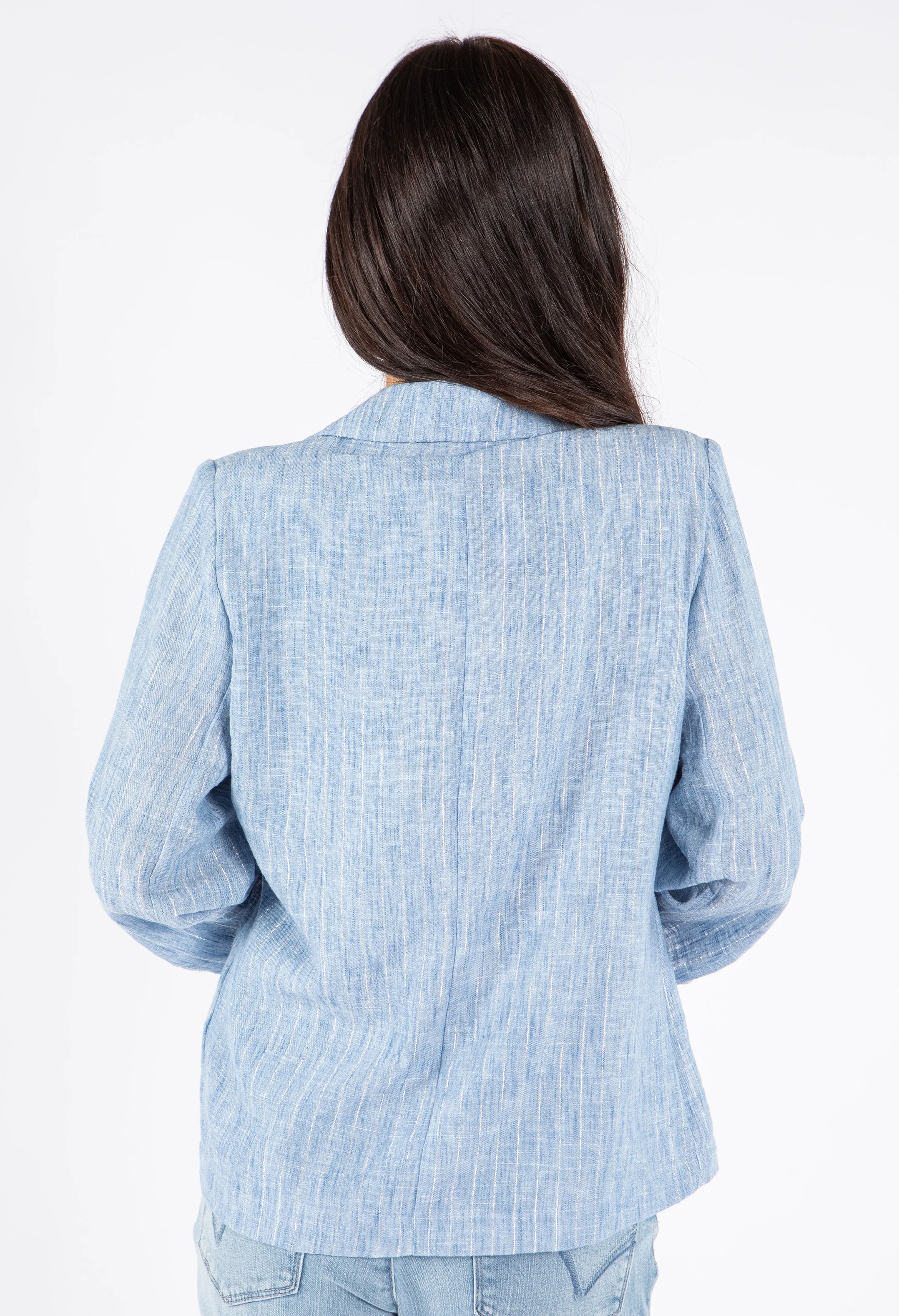 Lurex Pinstripe Blazer - Image 4