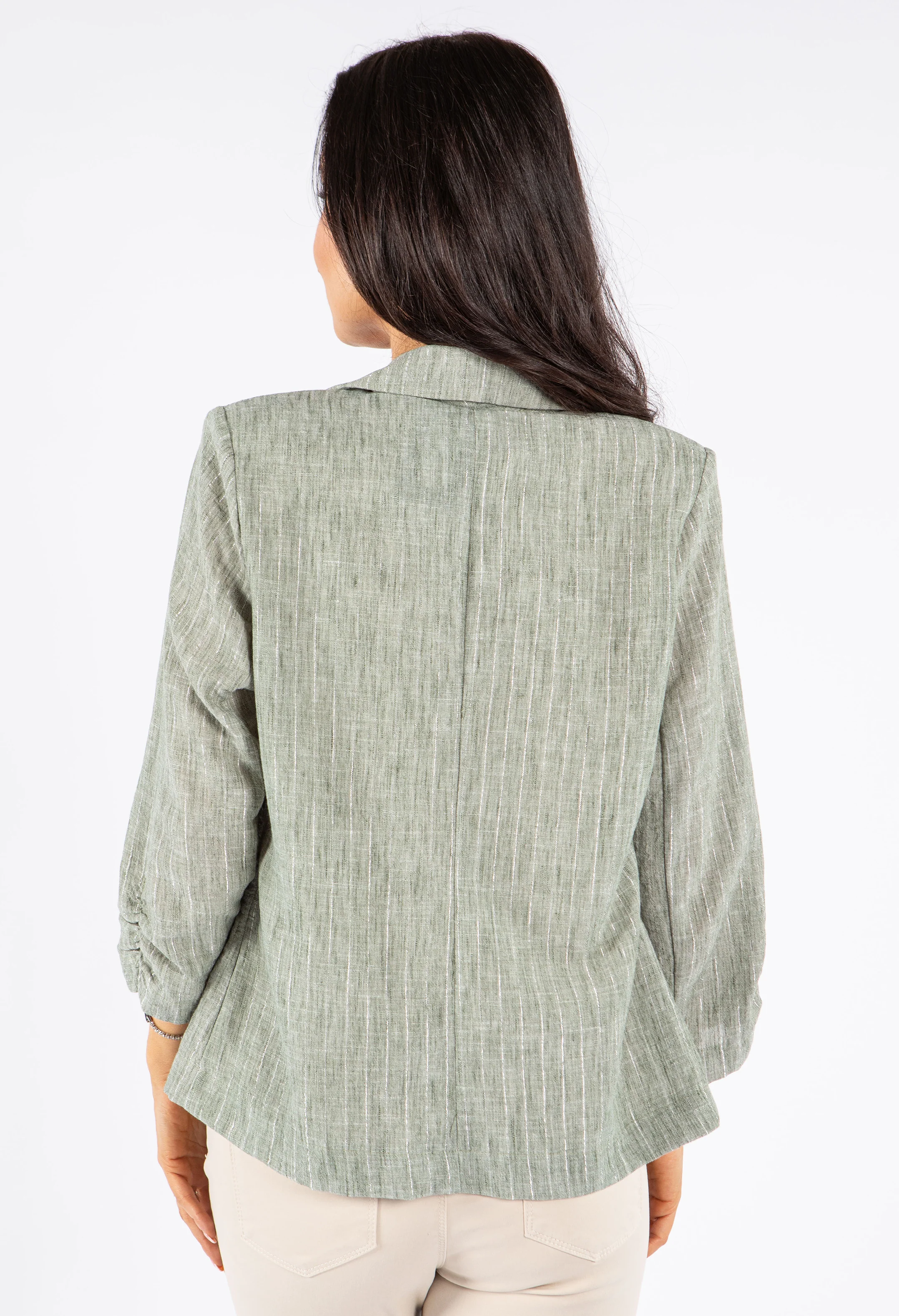 Lurex Pinstripe Blazer - Image 9