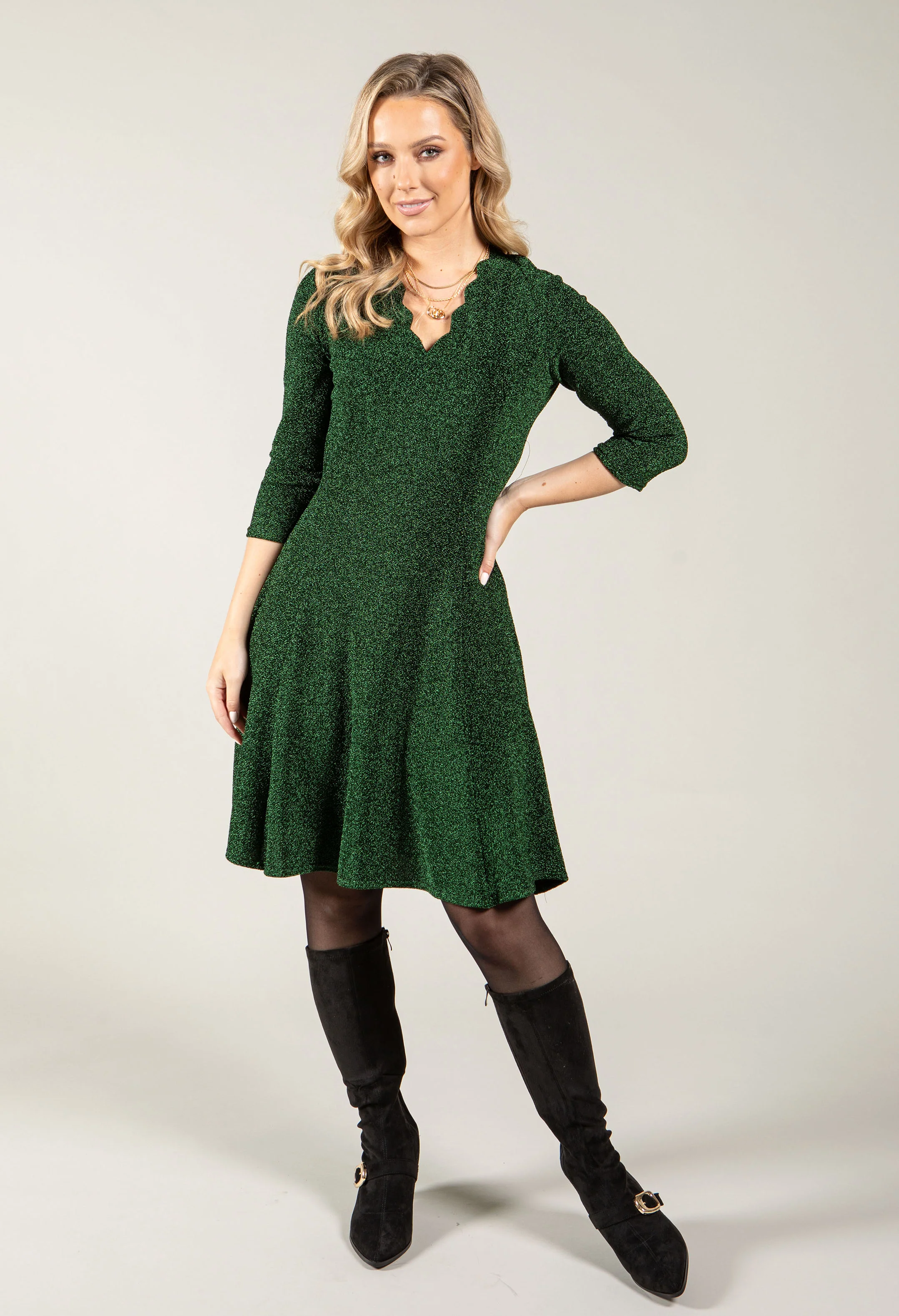 Lyon Scalloped Neckline Dress - Image 7