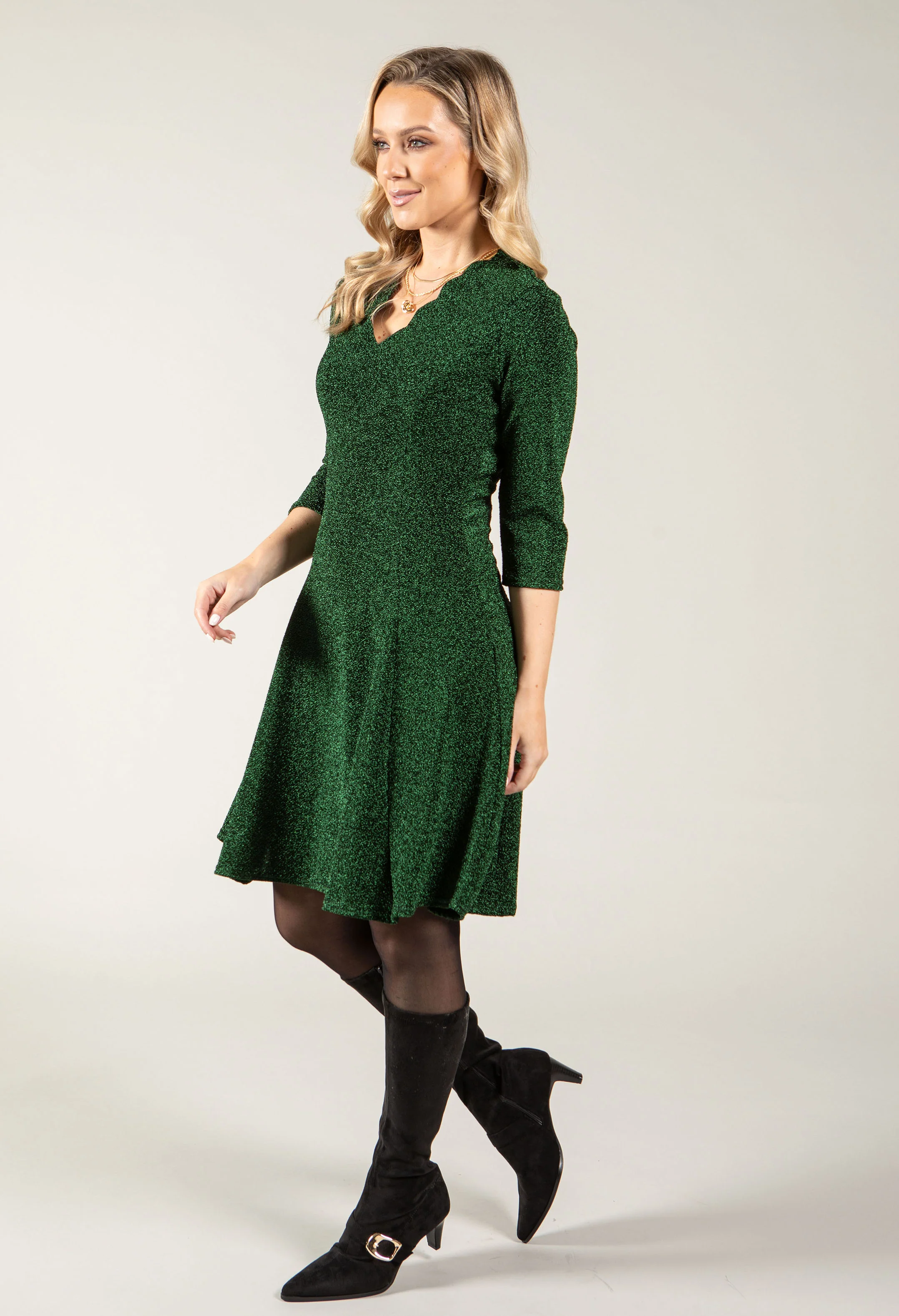 Lyon Scalloped Neckline Dress - Image 9