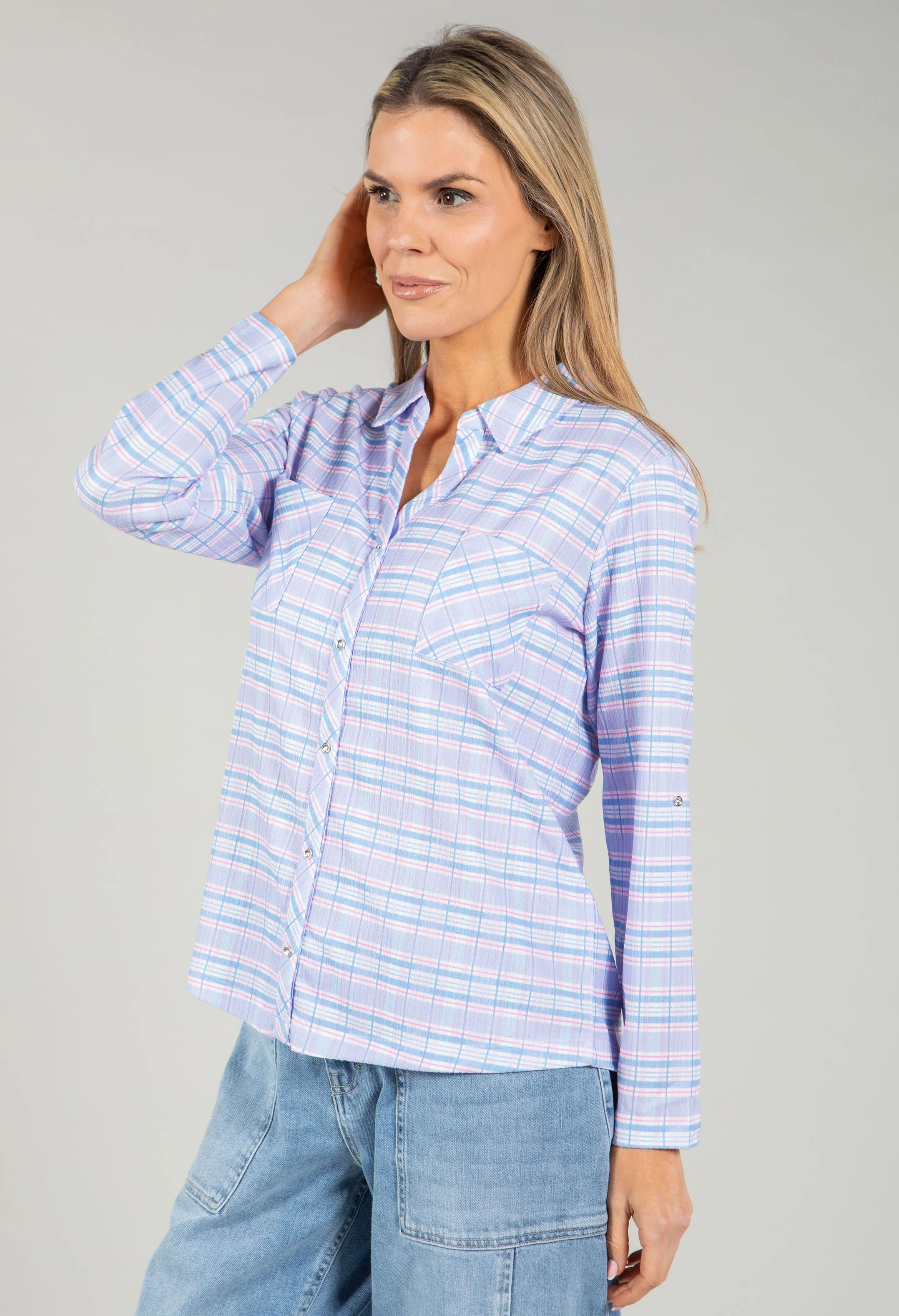 Mado Soft Check Blouse - Image 5