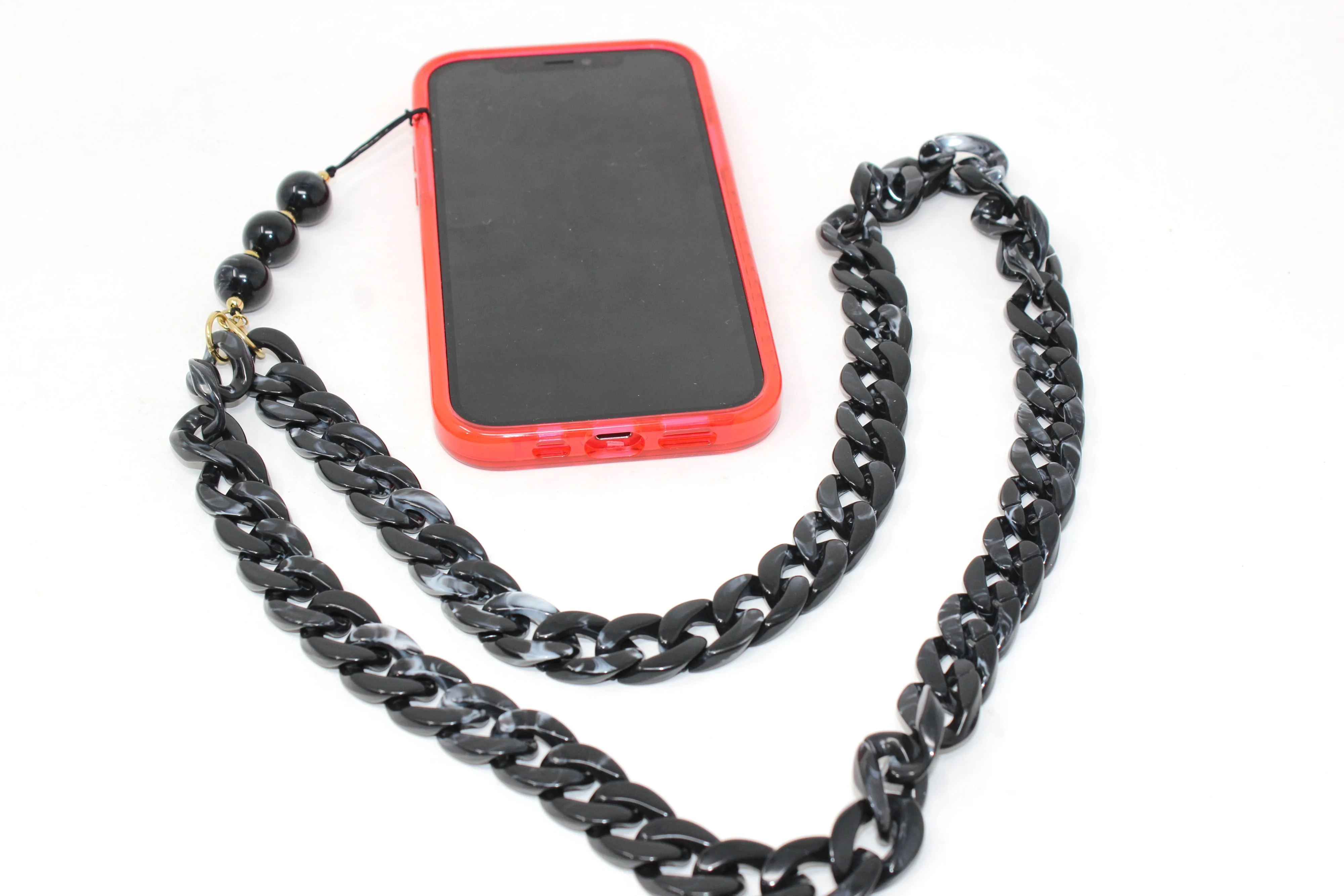Maxi Marble Effect Chain Phone Charm - Image 3