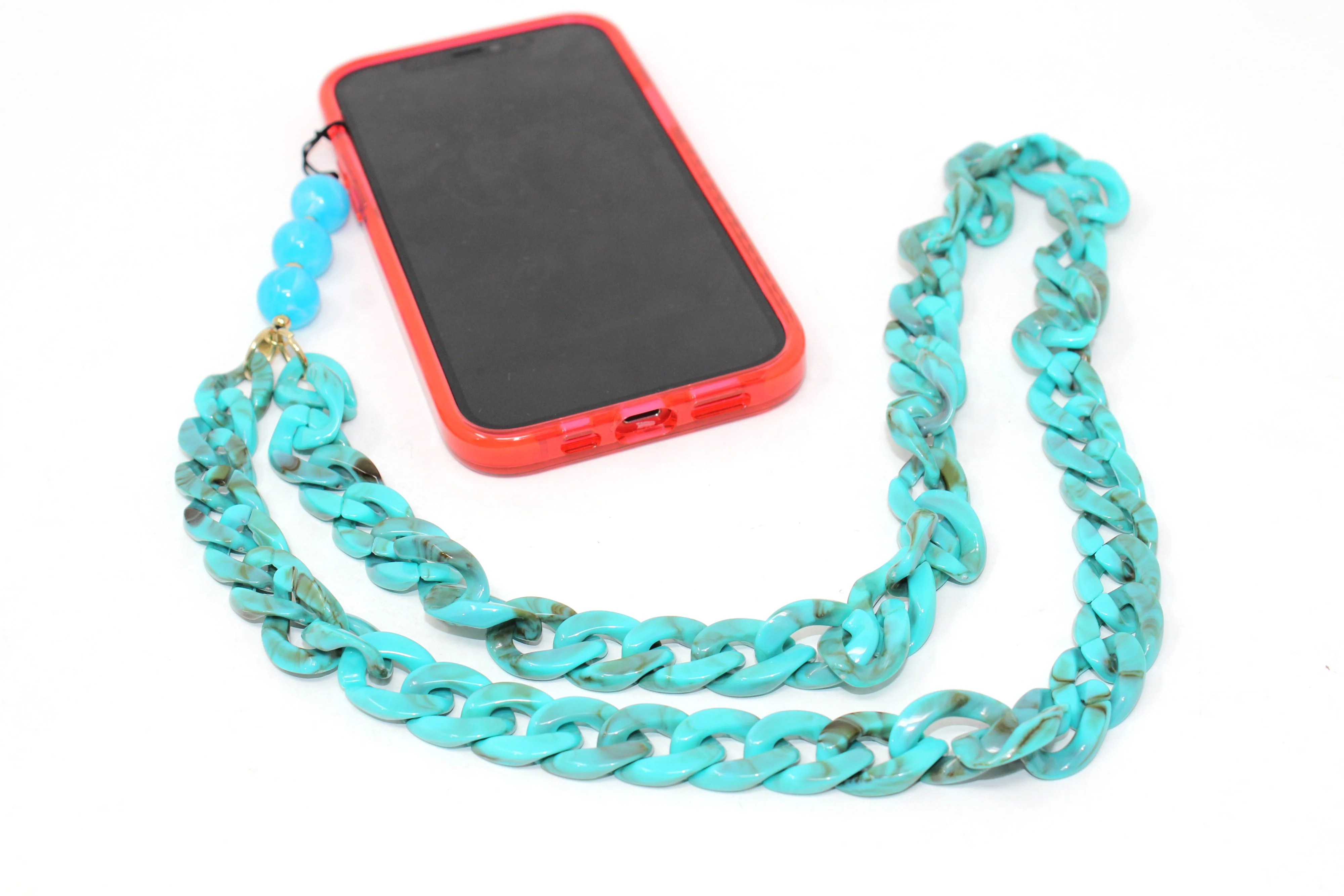 Maxi Marble Effect Chain Phone Charm - Image 7
