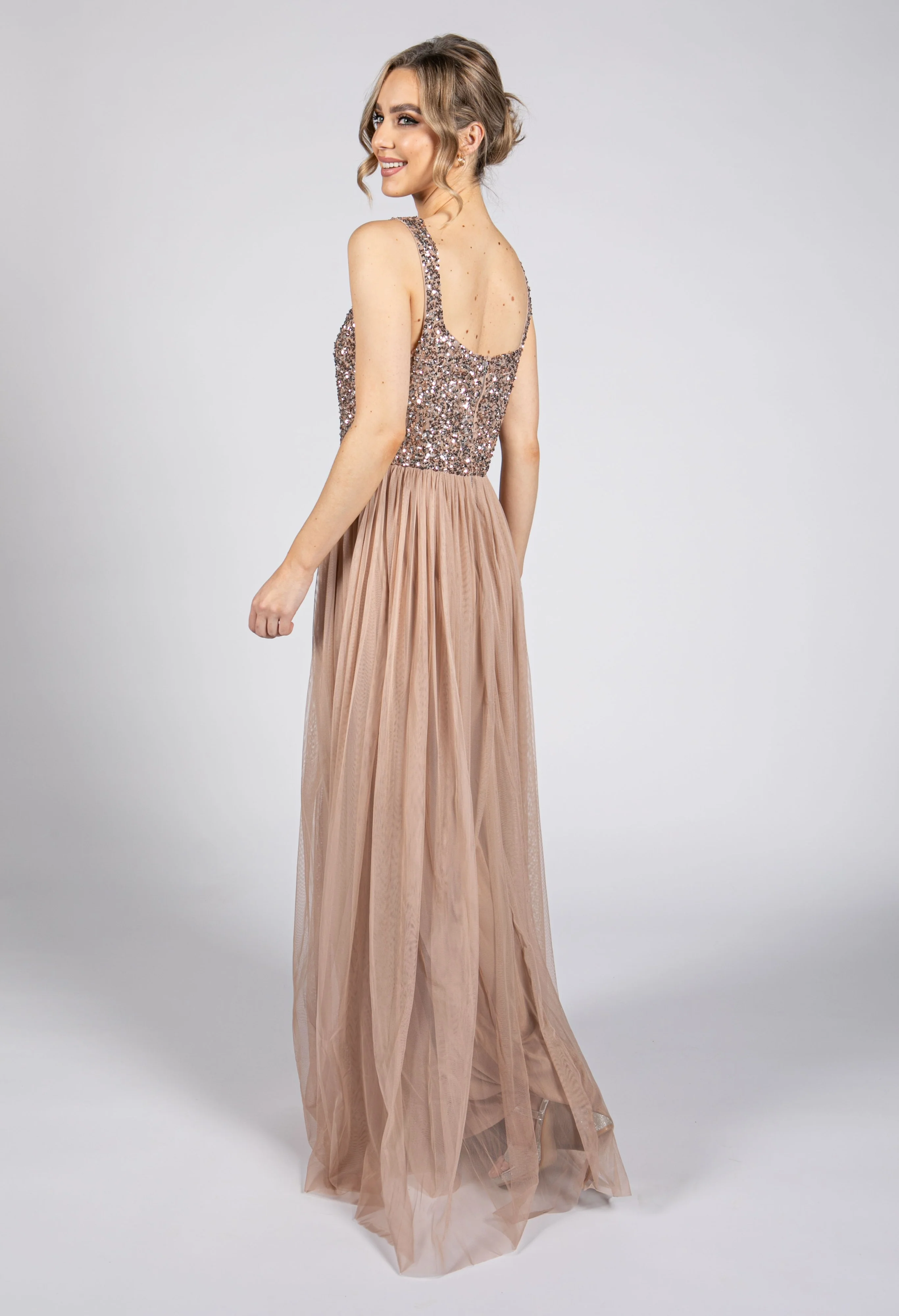 Strappy Sequin Detail Dress - Image 3