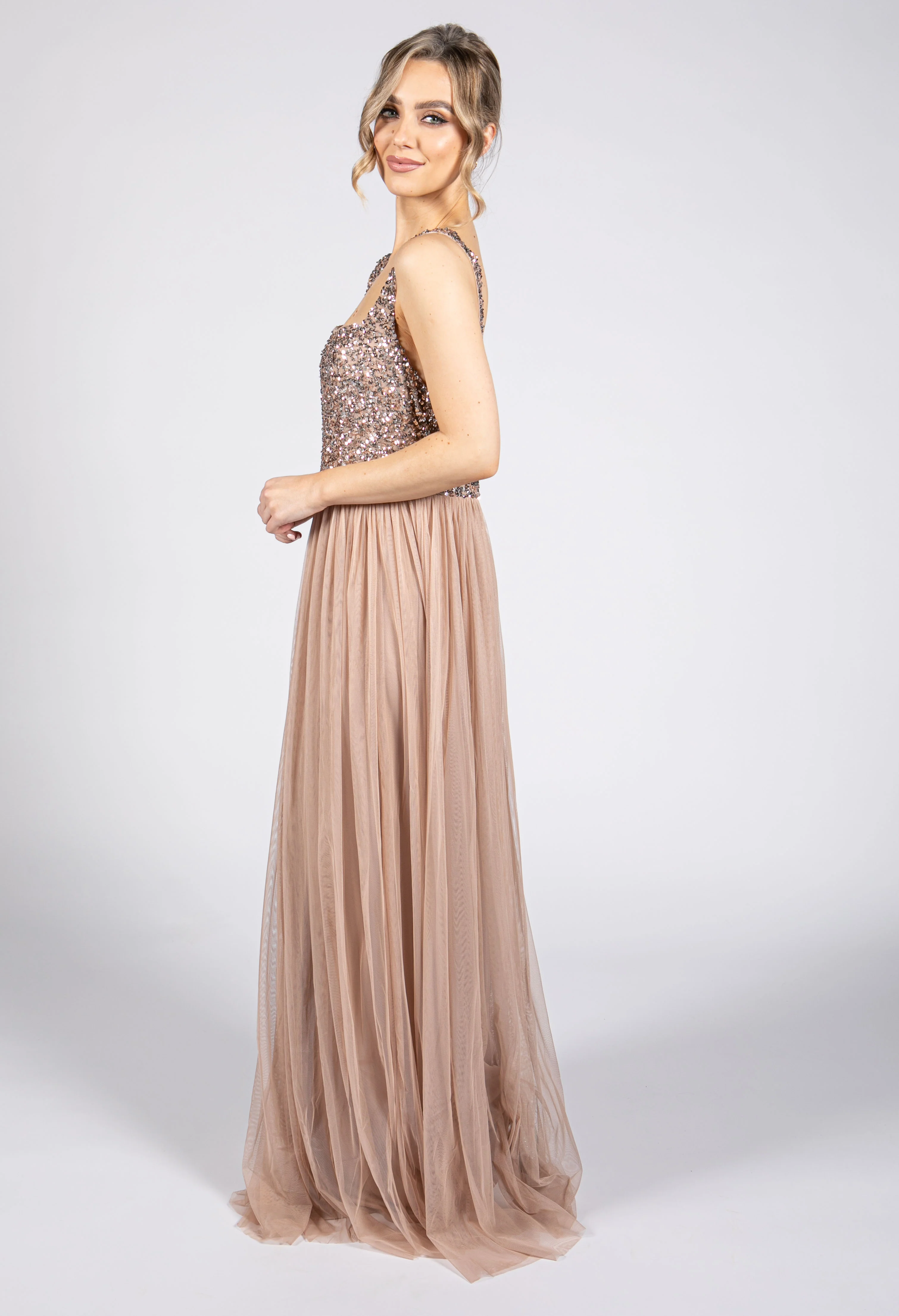 Strappy Sequin Detail Dress - Image 5