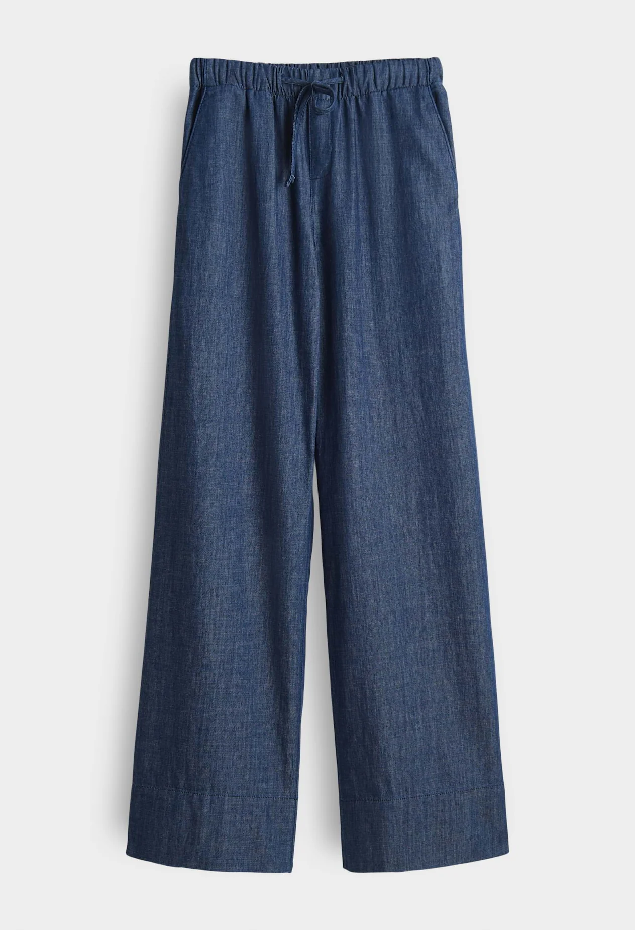 Melane Denim Wide Leg Joggers - Image 5