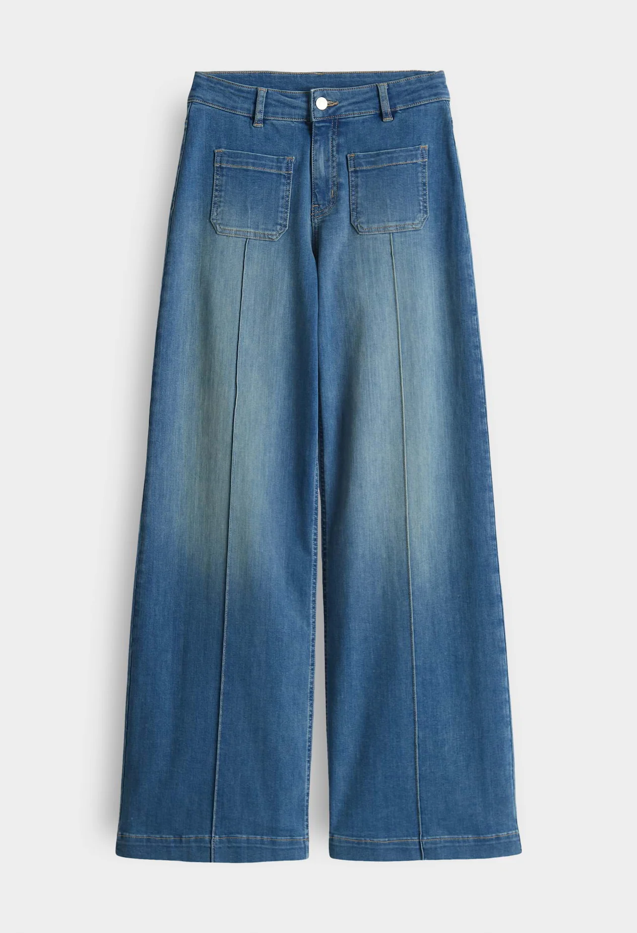 Melly Groove Mid Rise Palazzo Jeans - Image 4