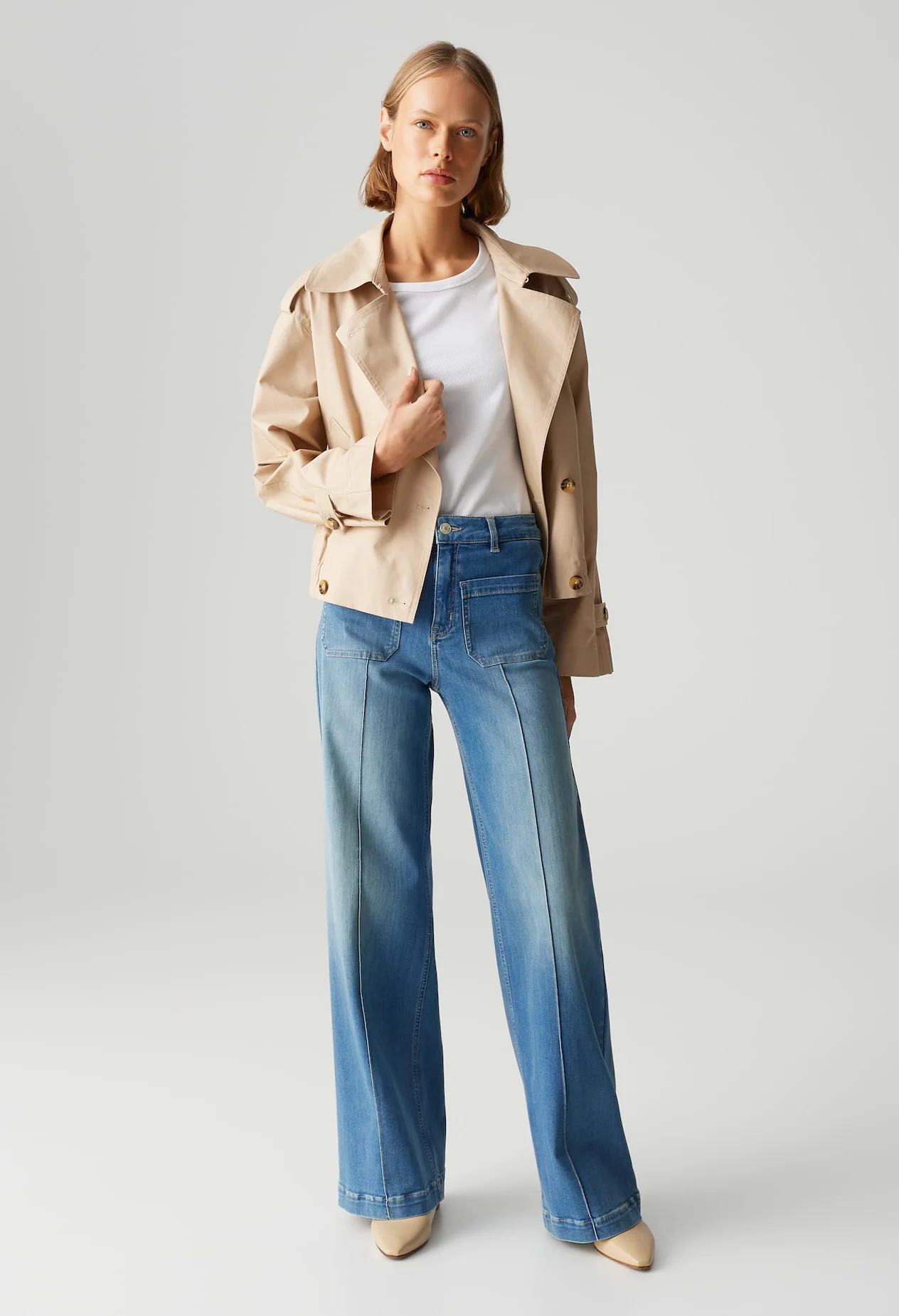 Melly Groove Mid Rise Palazzo Jeans - Image 5