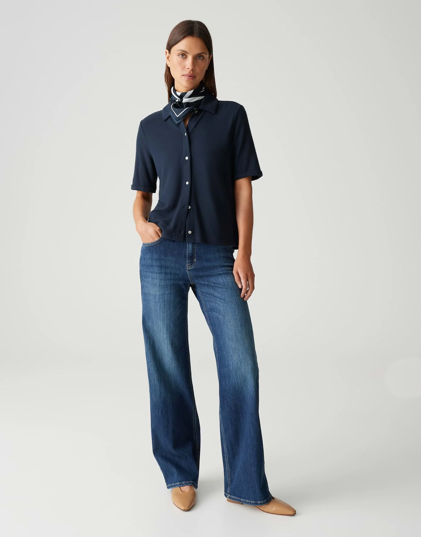 Melly Modern Mid Rise Wide Leg Jeans - Image 7