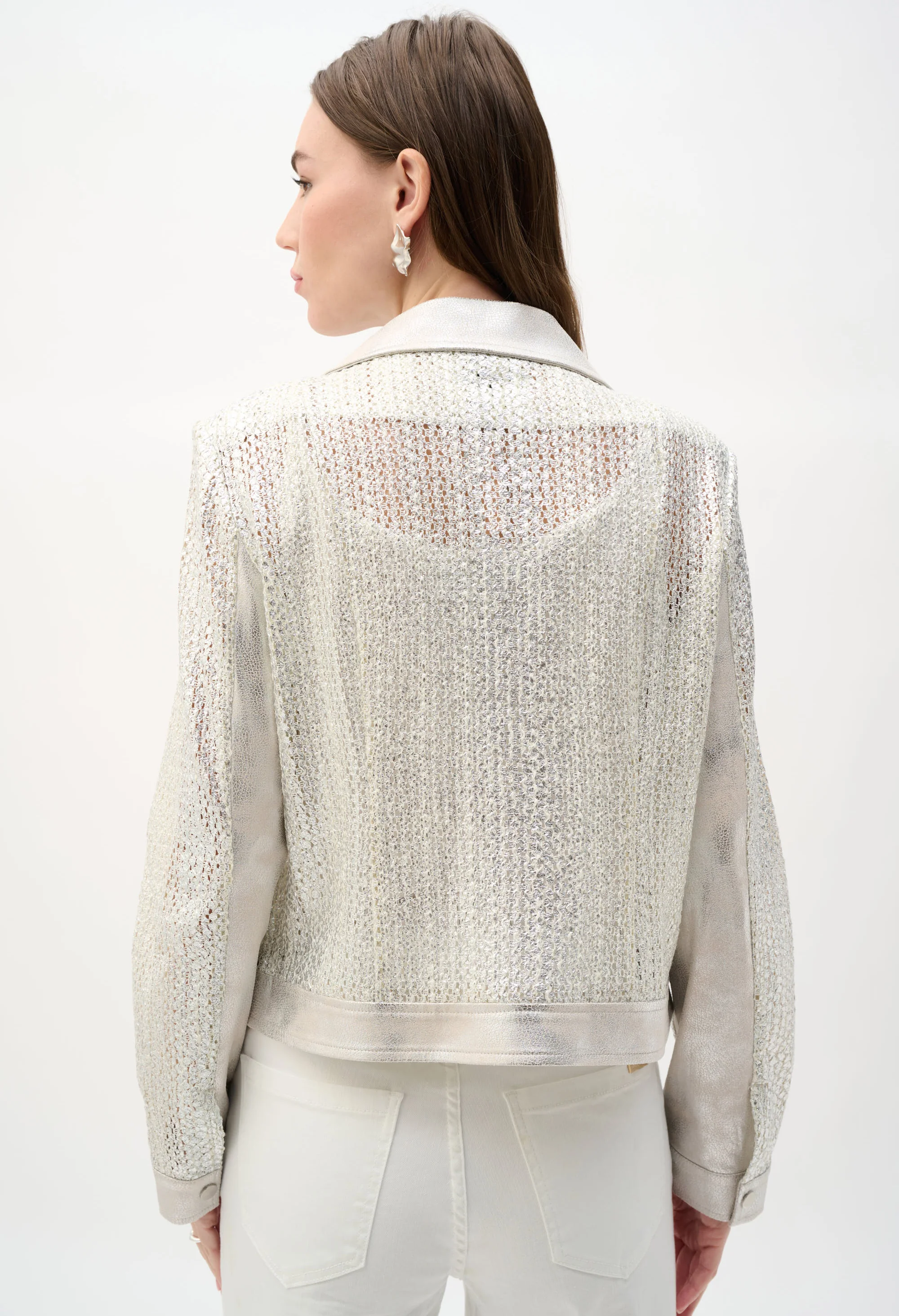 Metallic Biker Jacket - Image 3