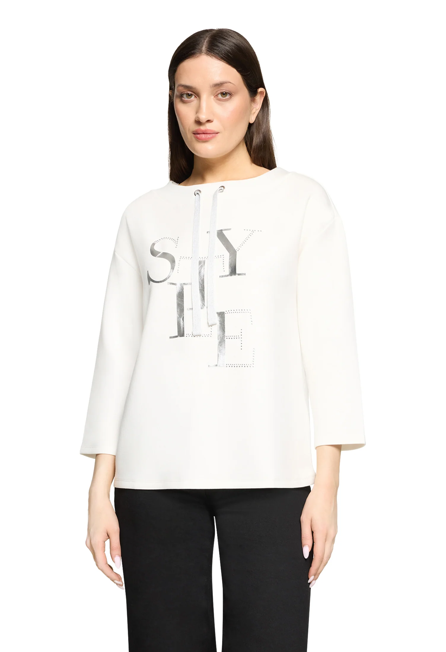 Metallic Detail Knit Top - Image 2