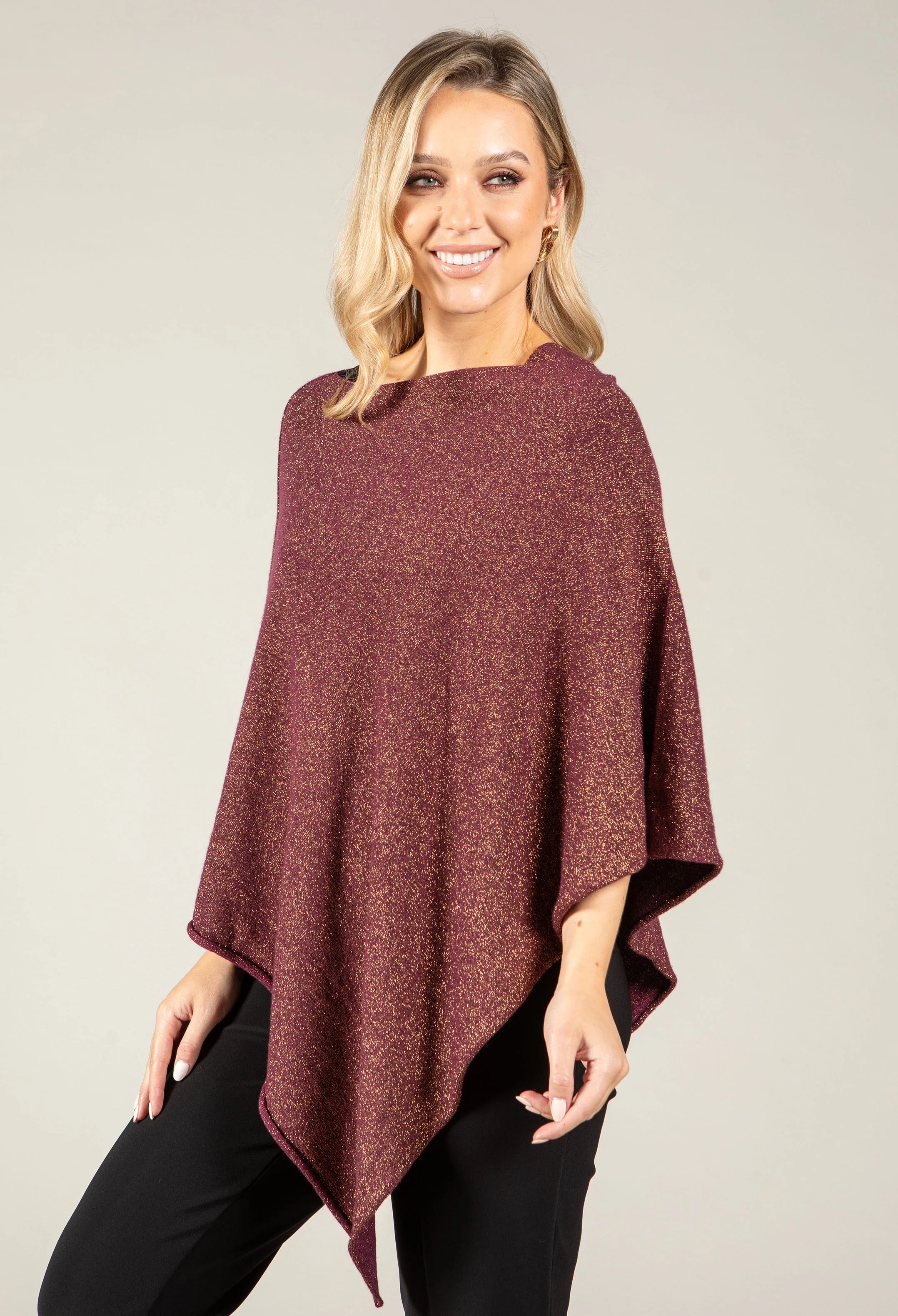 Metallic Knit Cape - Image 10