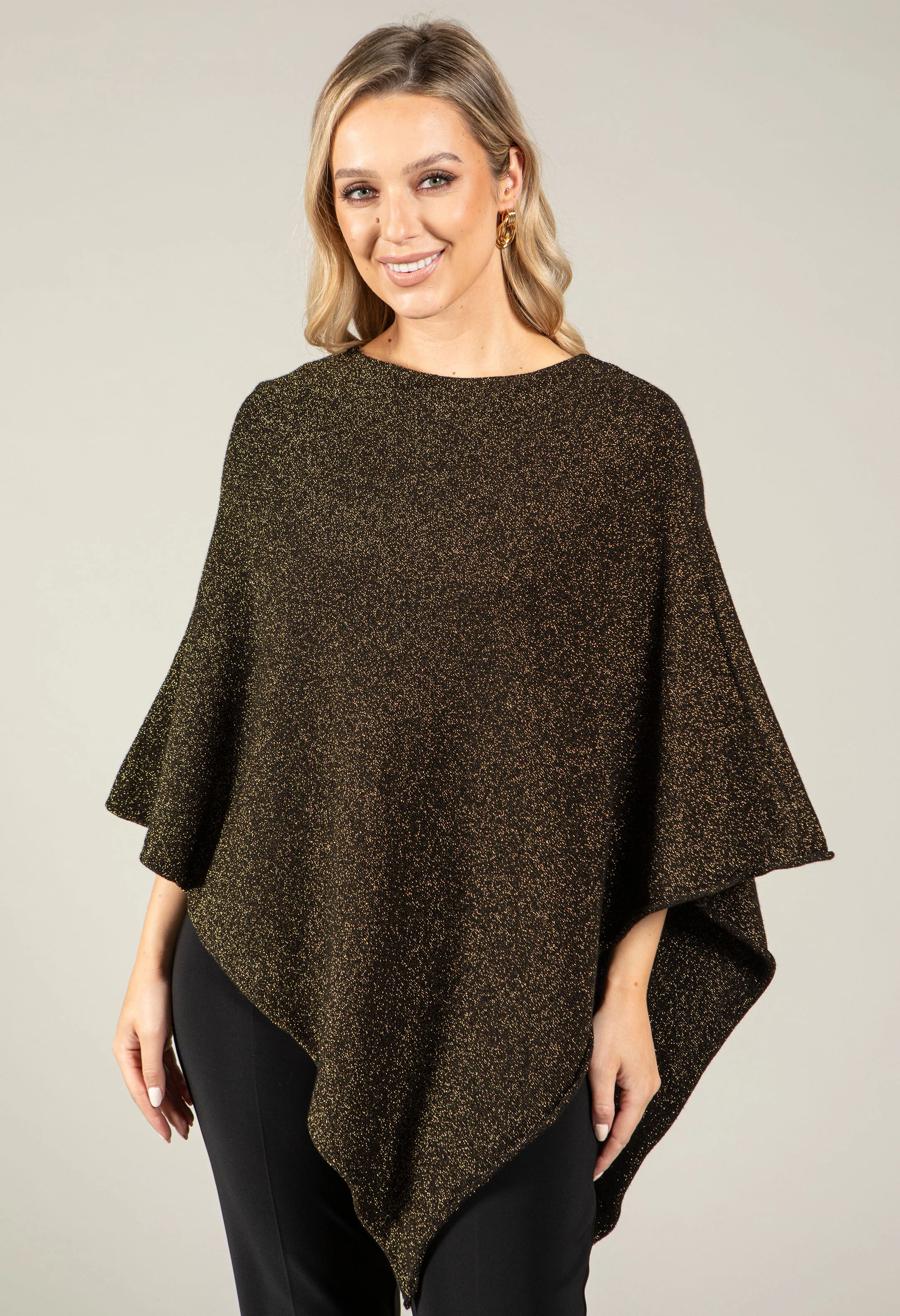 Metallic Knit Cape - Image 2