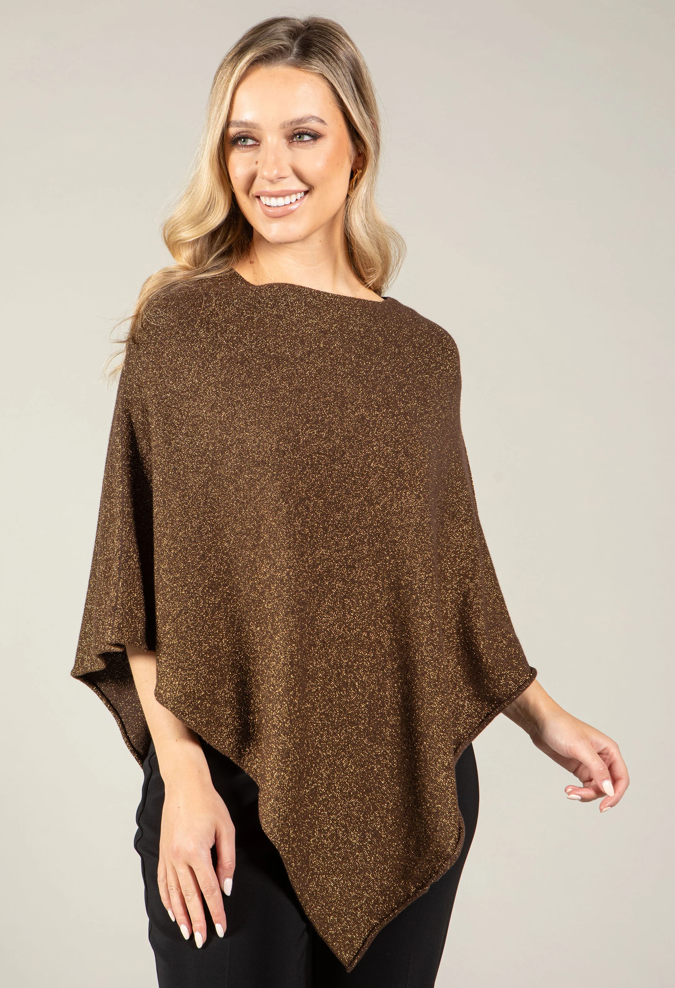 Metallic Knit Cape - Image 6