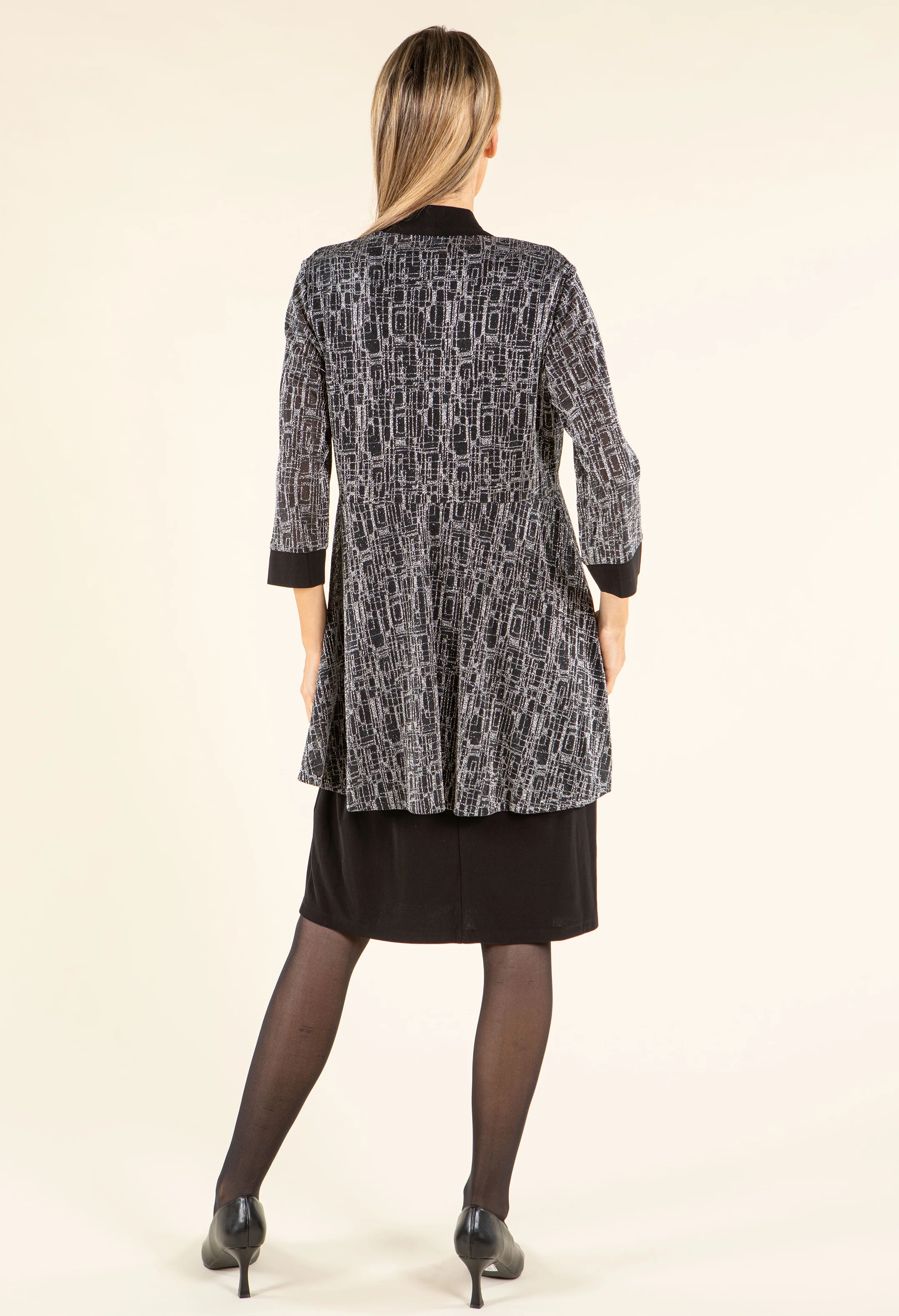 Metallic Knit Jacket & Dress Set - Image 4