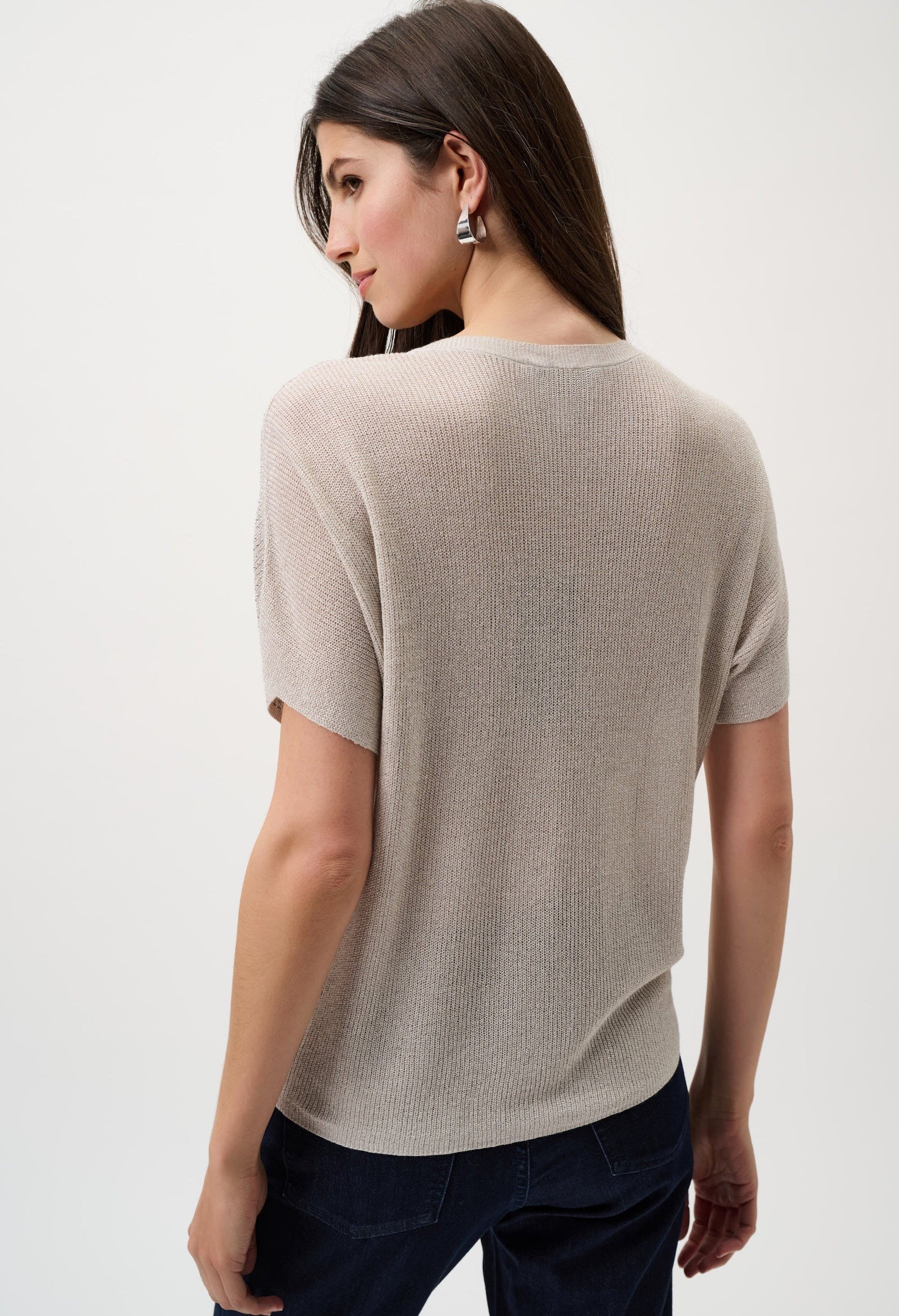 Metallic Knitted T-shirt with Rhinestones - Image 5