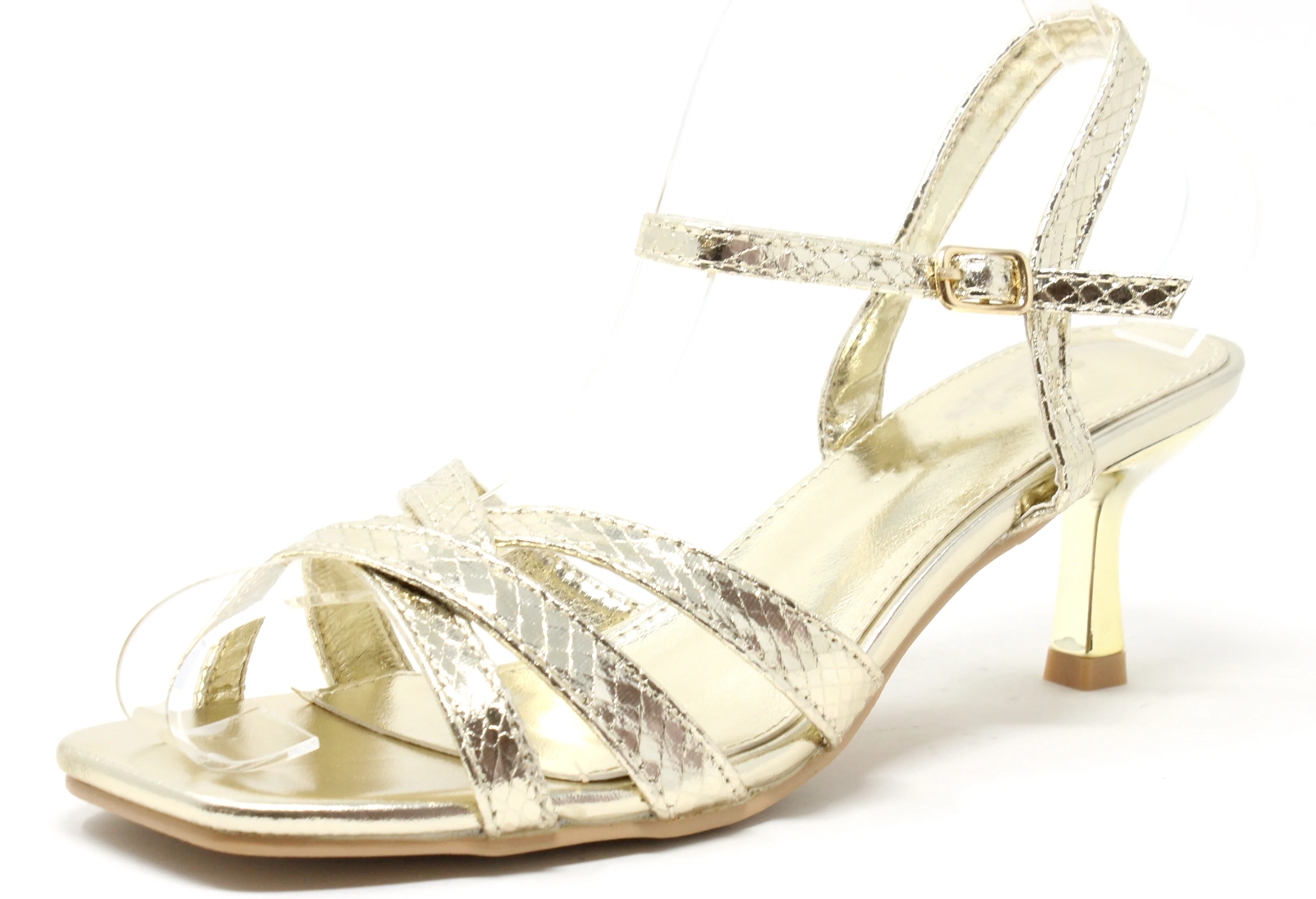 Metallic Snake Design Heel - Image 6