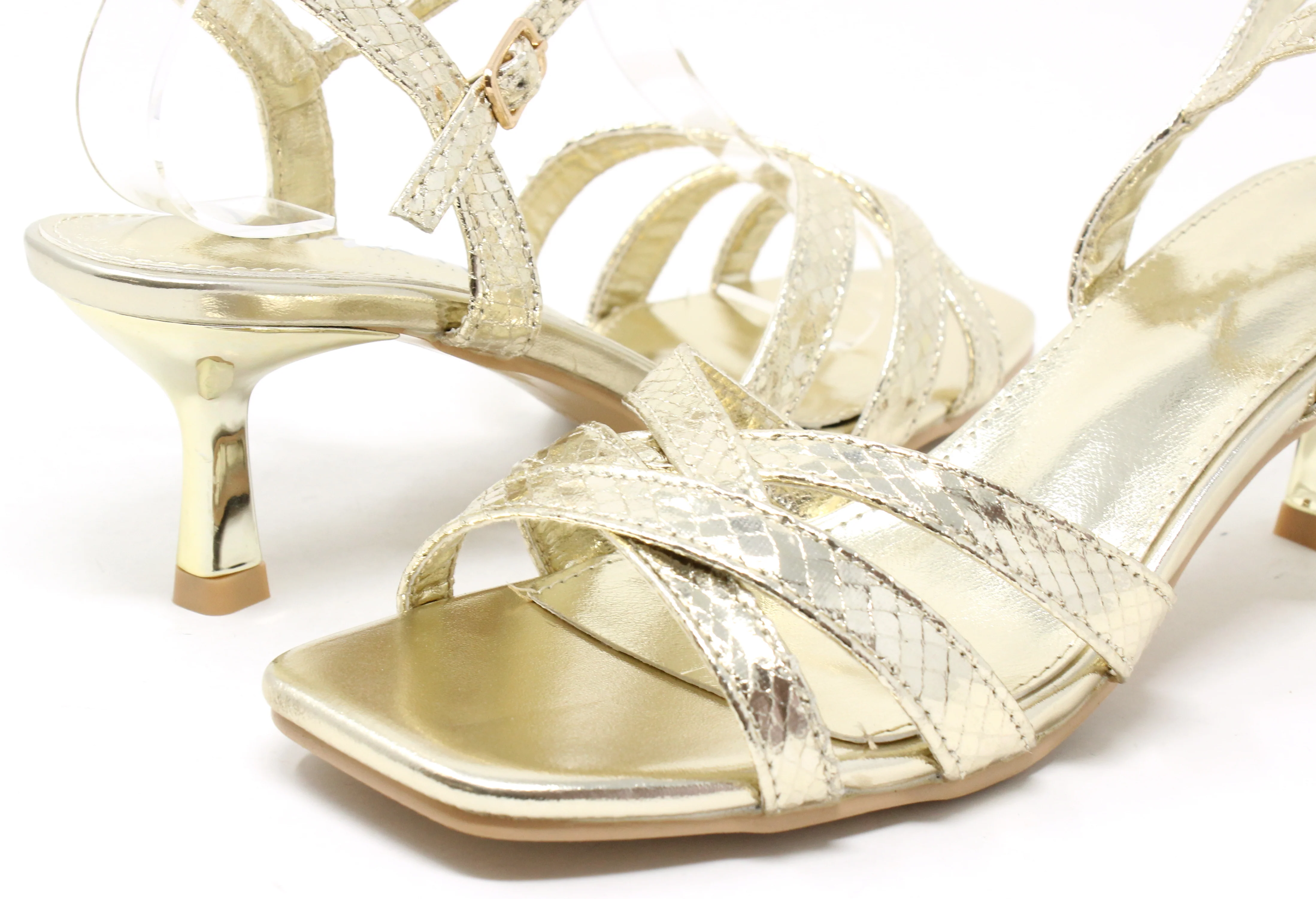 Metallic Snake Design Heel - Image 9