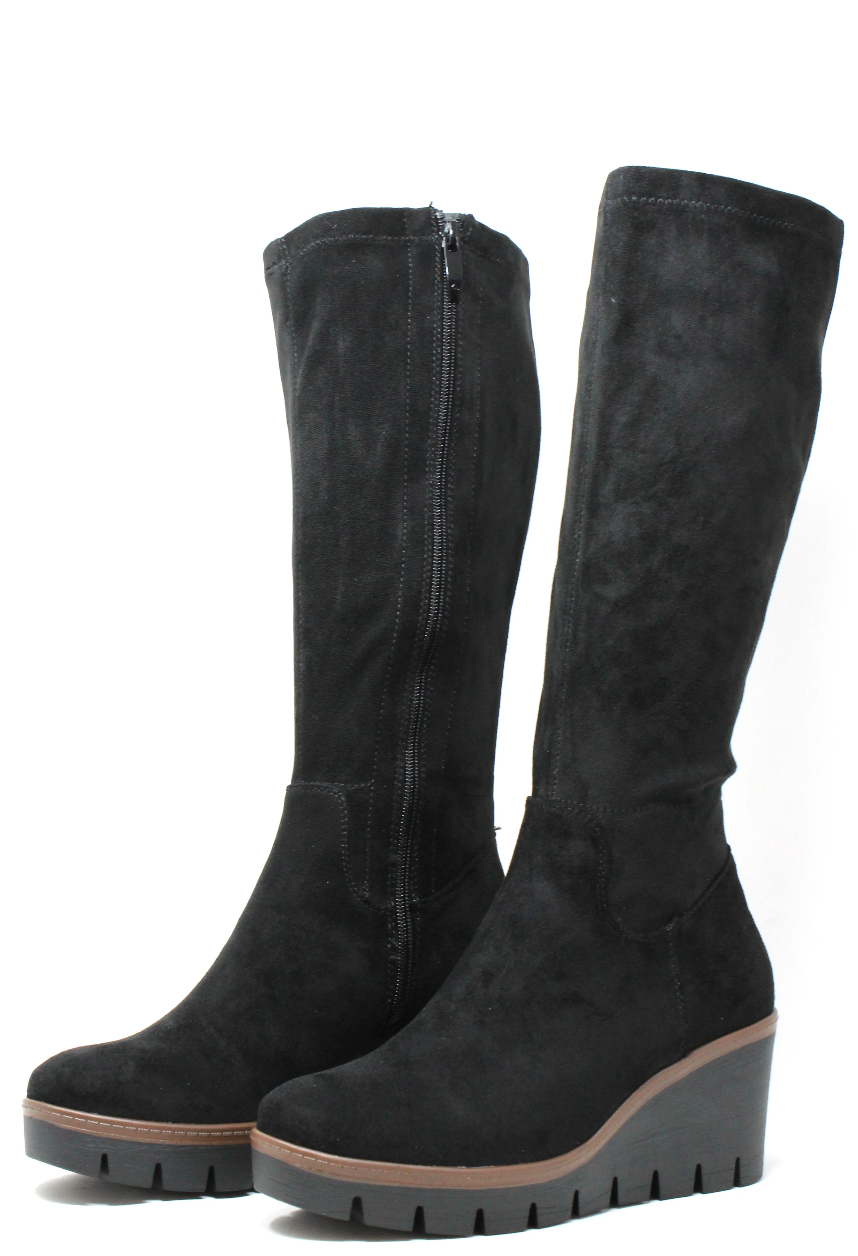 Microfibre Wedged Long Boot - Image 3