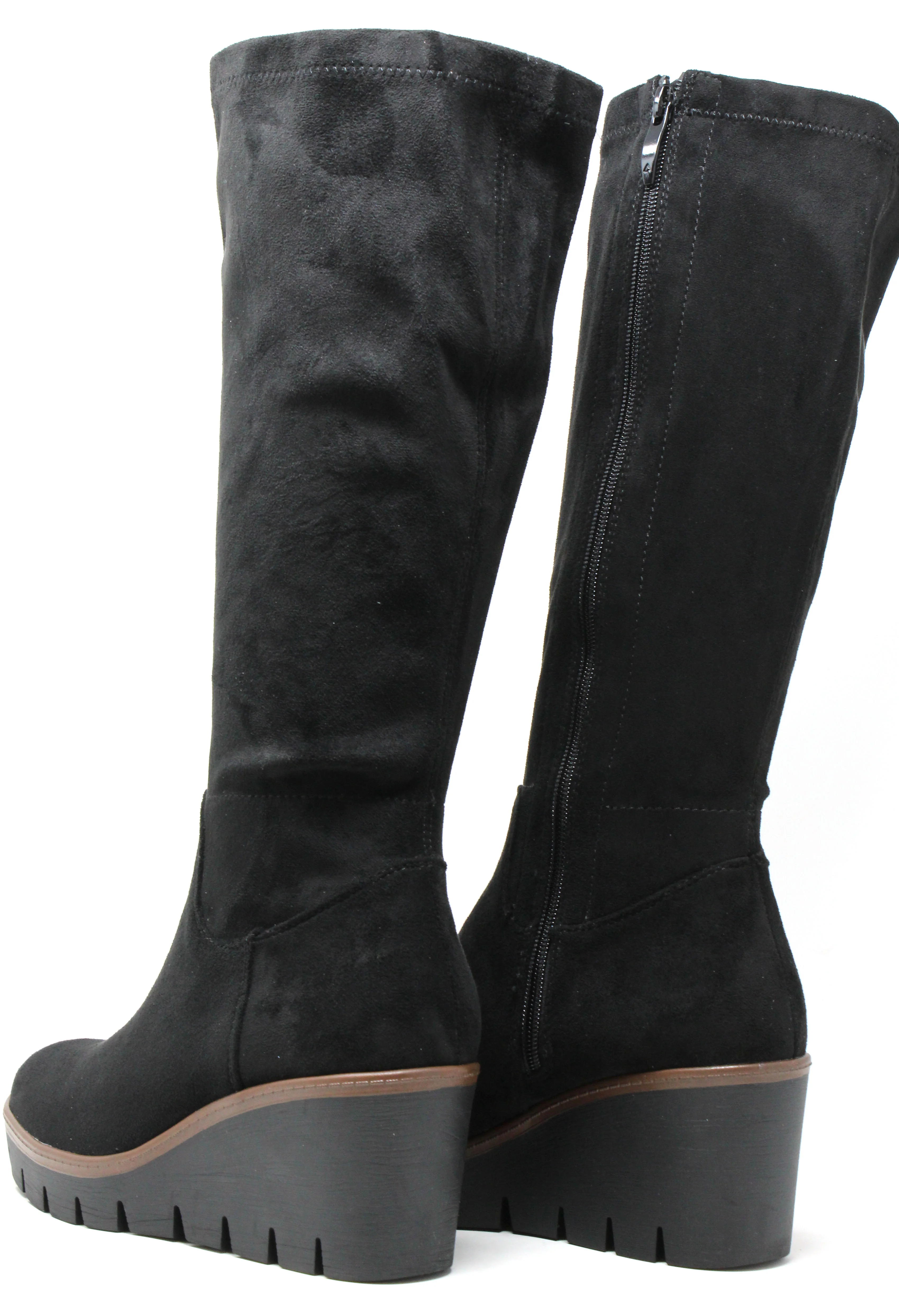 Microfibre Wedged Long Boot - Image 4