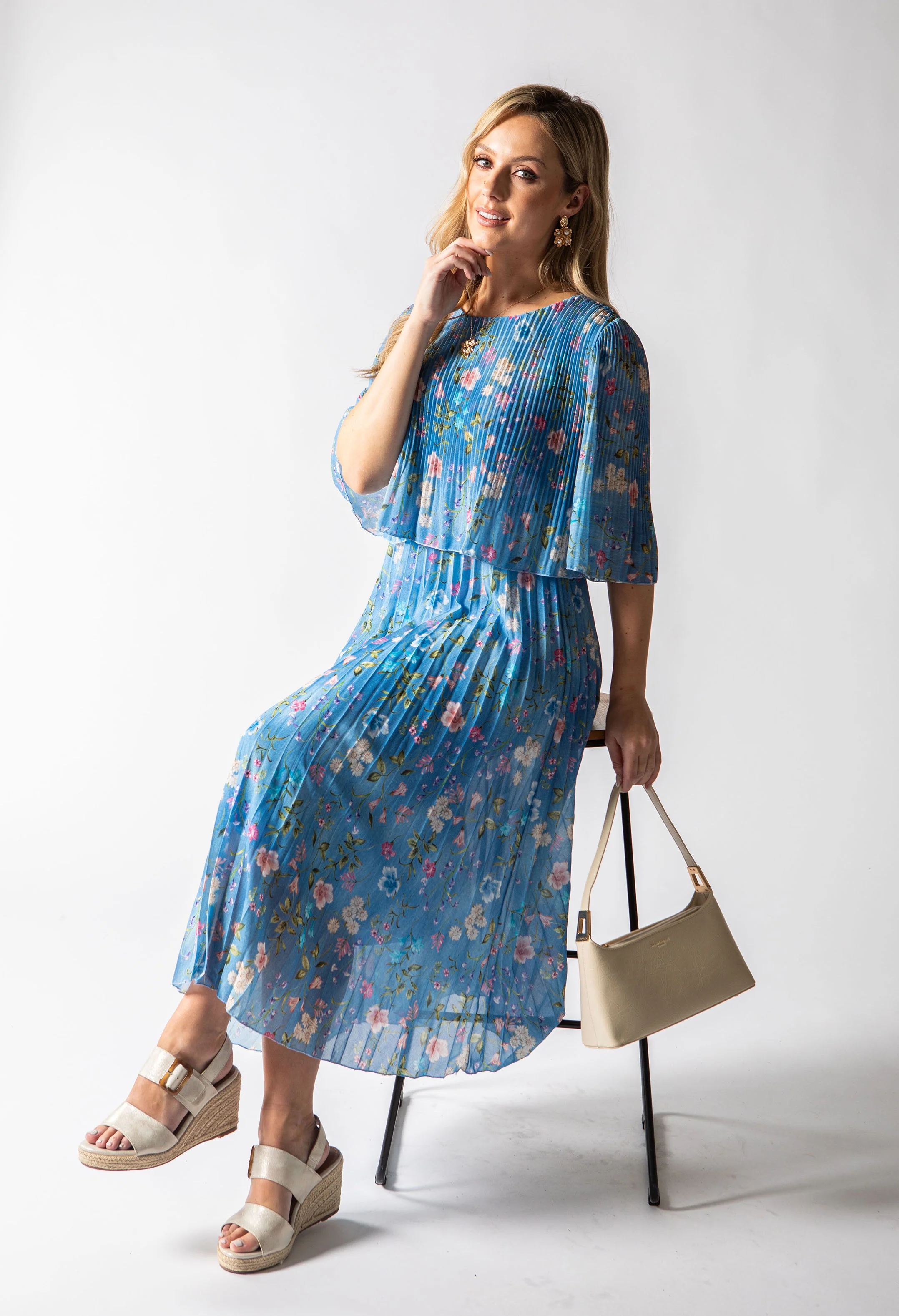 Mini Bloom Plisse Dress - Image 7