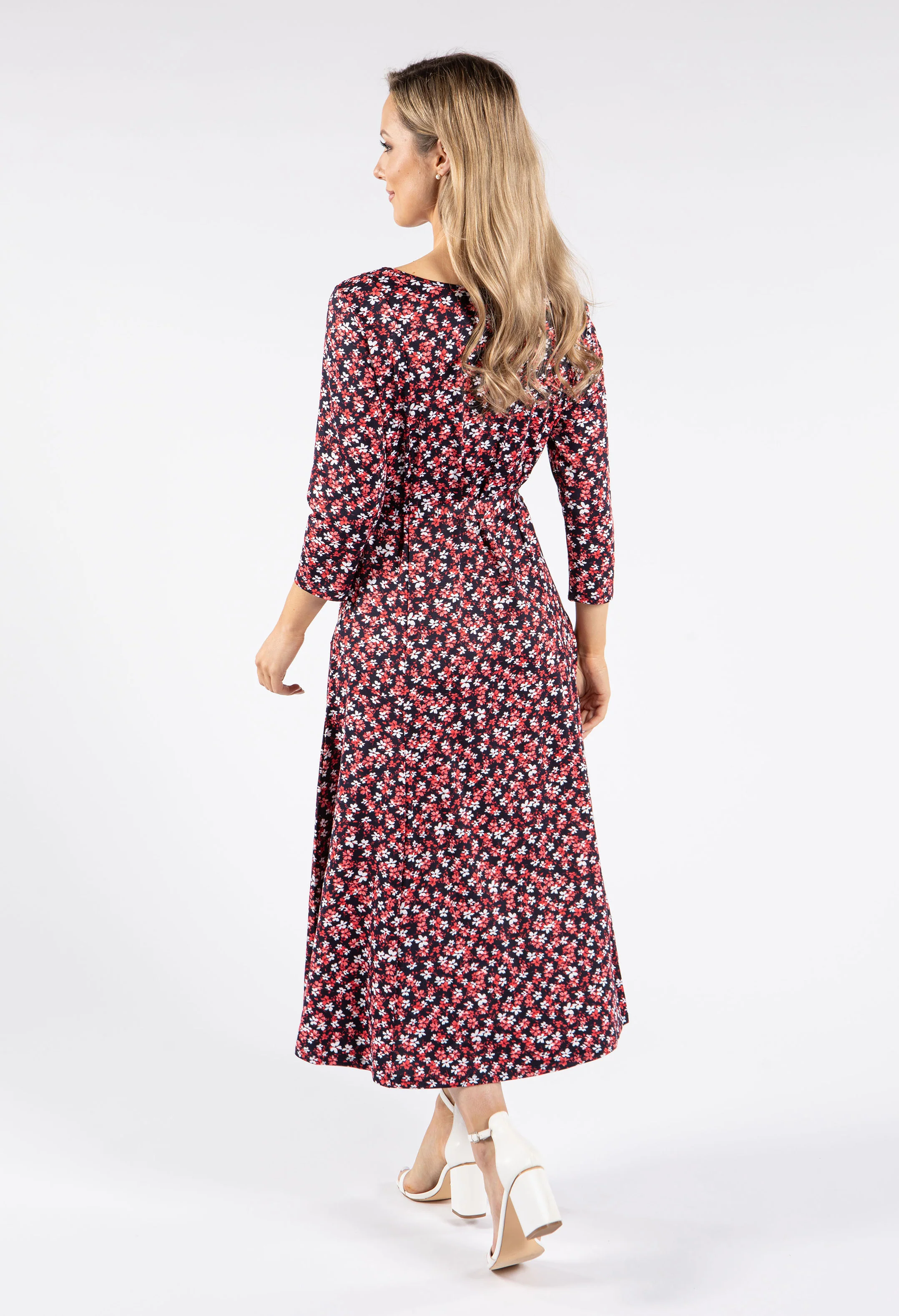 Floral Print Tie Waist Dress - Image 3