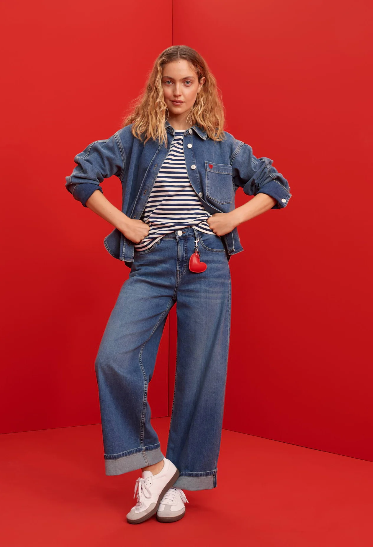 Miva Valentine Cropped wide leg jeans