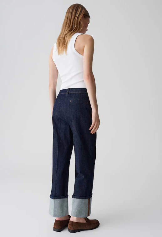 MOIRA CLEAN Wide Leg Jeans with XL Cuff - Image 4