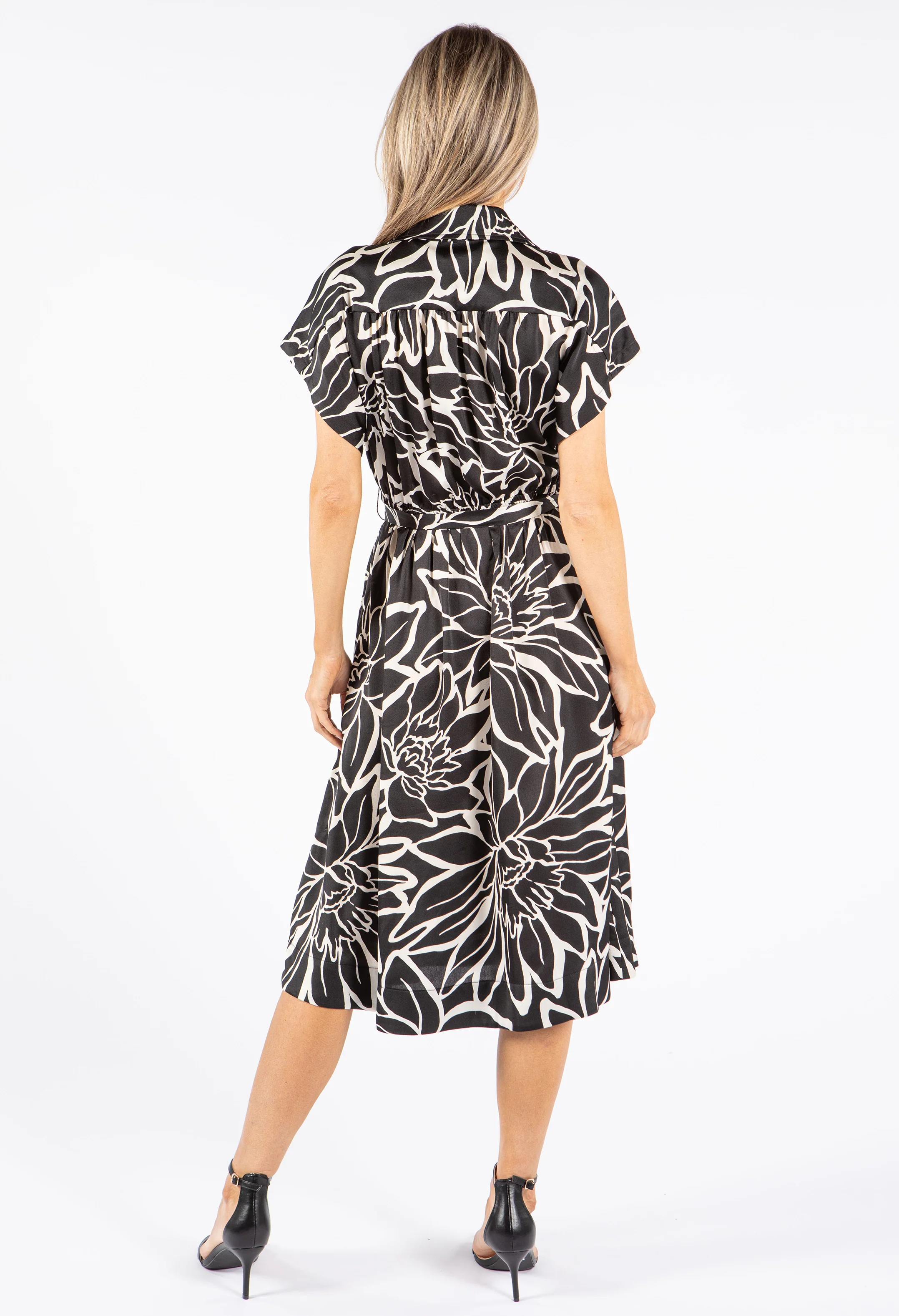 Monochrome Floral Dress - Image 6