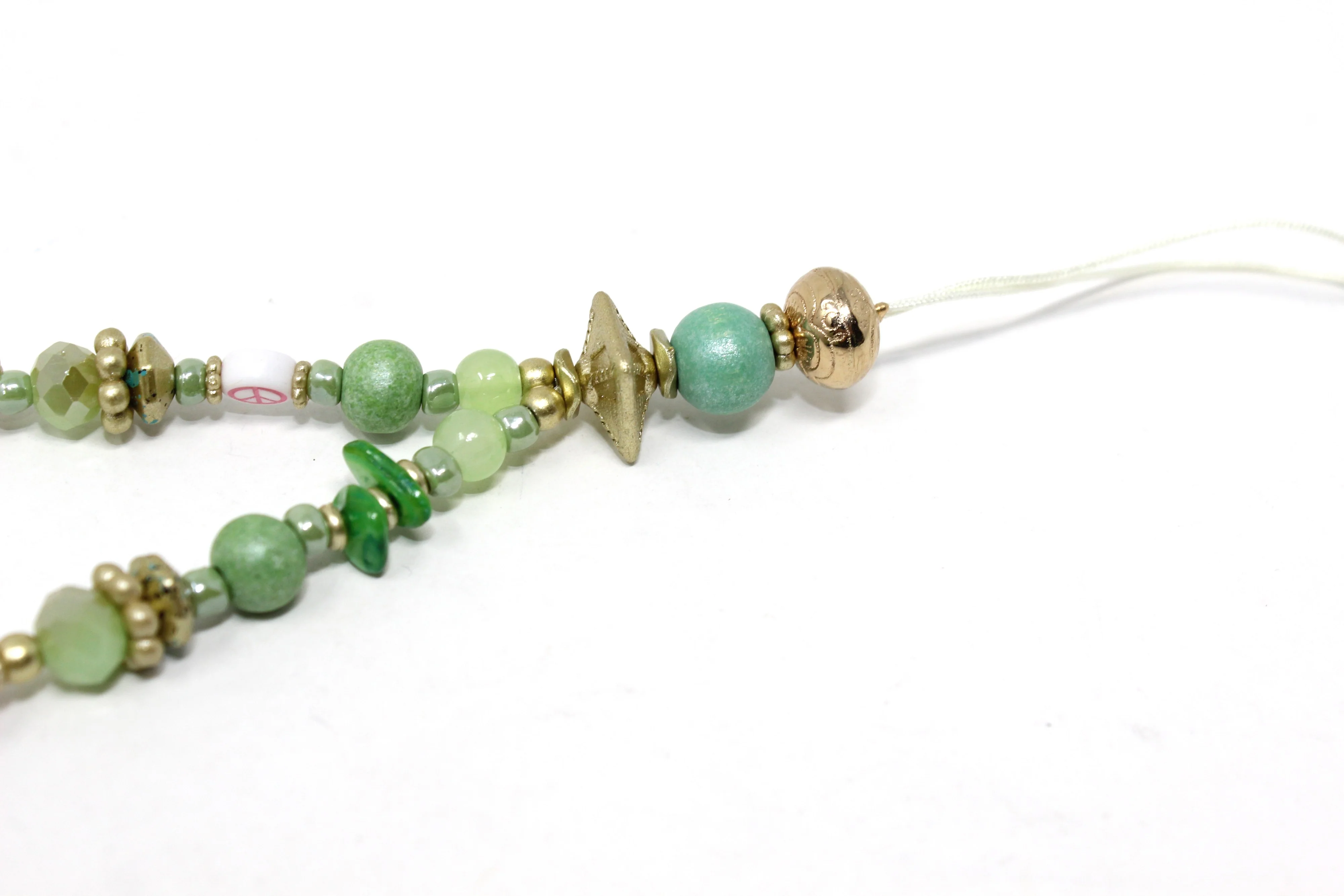 Multicoloured bead phone charm - Image 3
