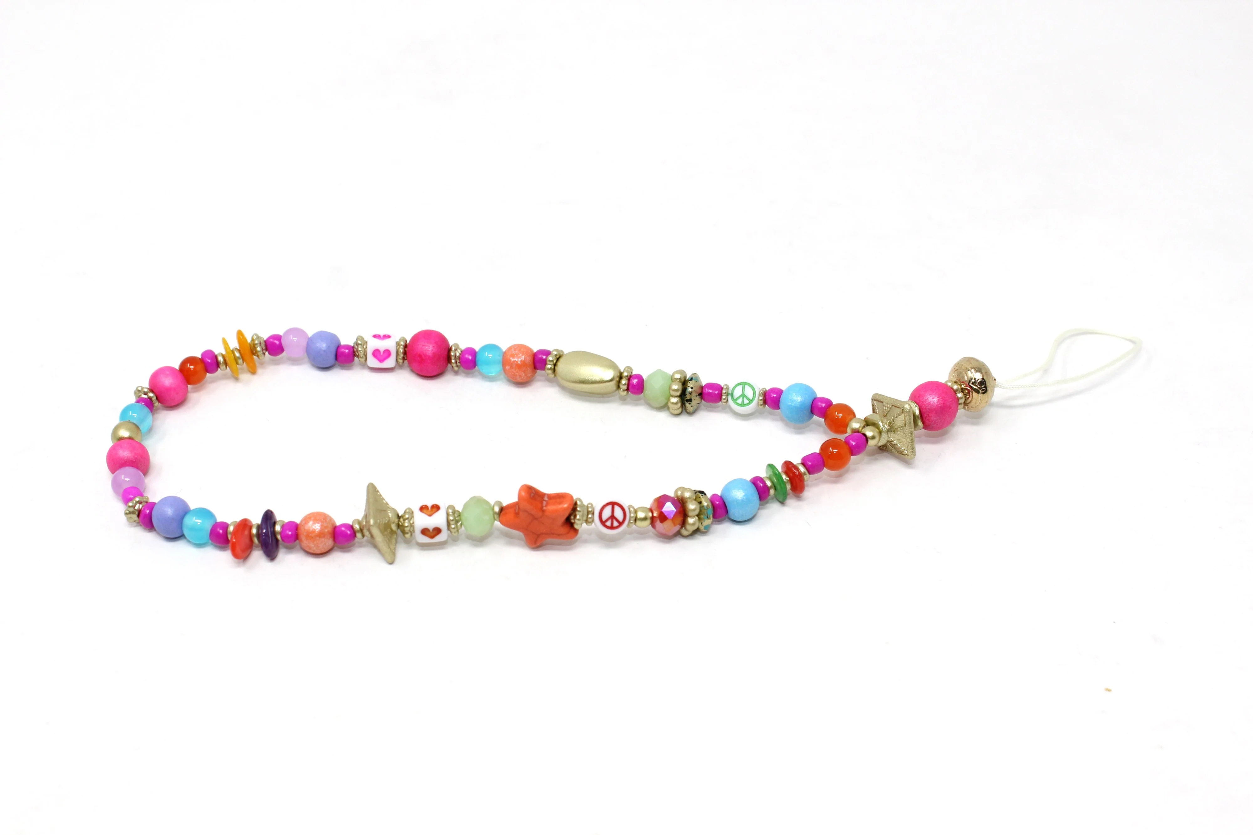 Multicoloured bead phone charm - Image 30