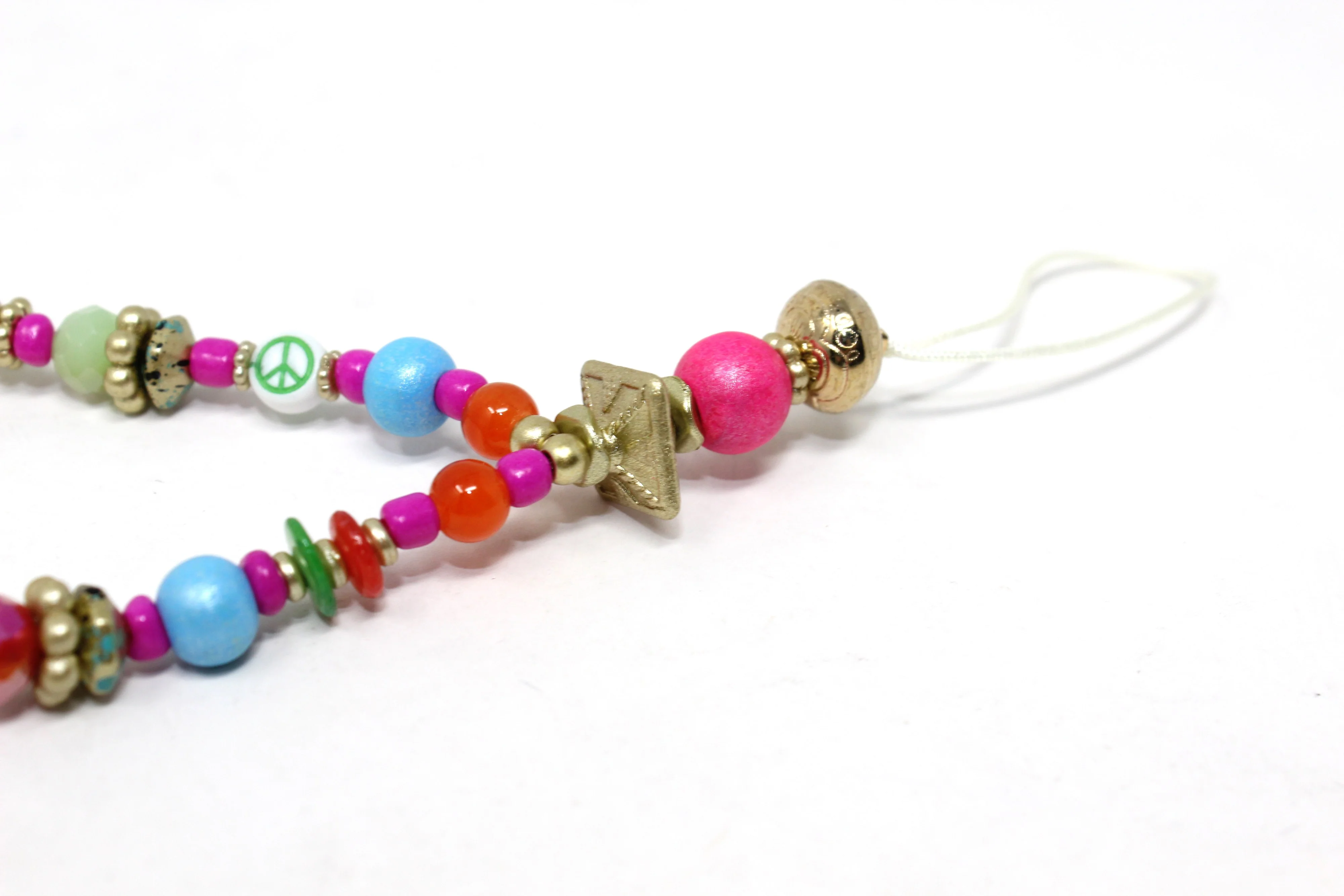 Multicoloured bead phone charm - Image 32