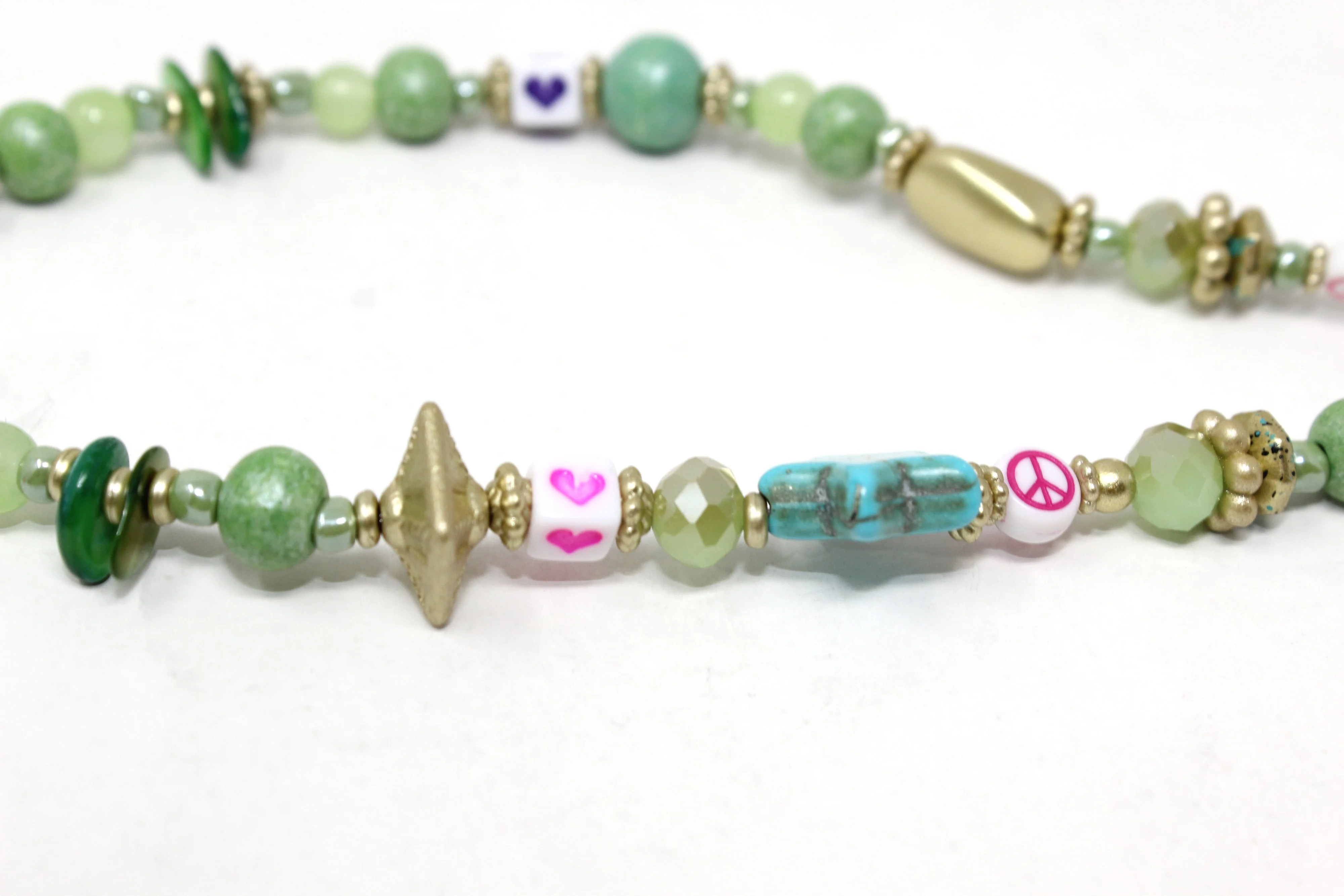 Multicoloured bead phone charm - Image 4